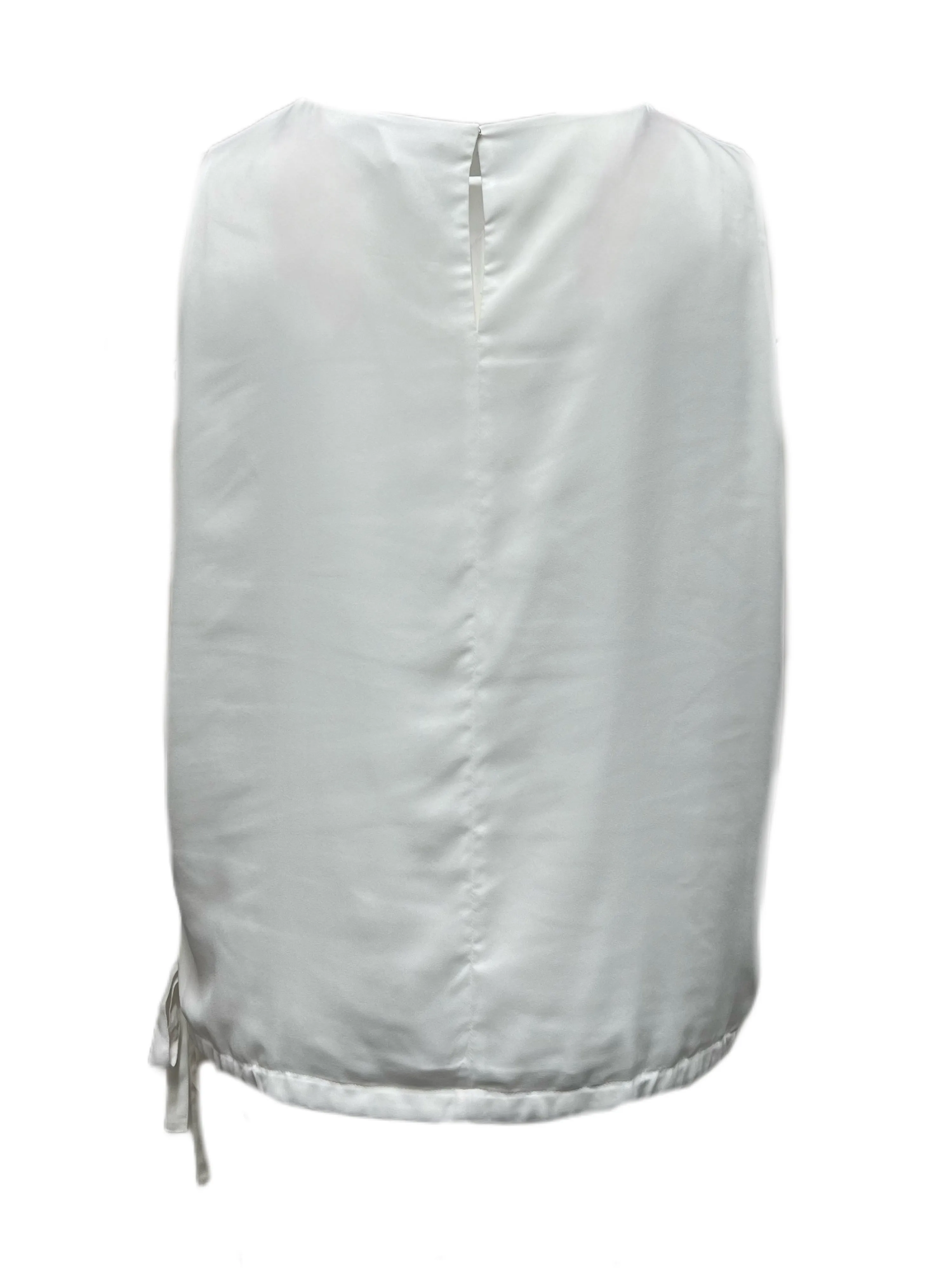 Marina Rinaldi Women's White Bang Sleeveless Blouse Size 20W/29 NWT