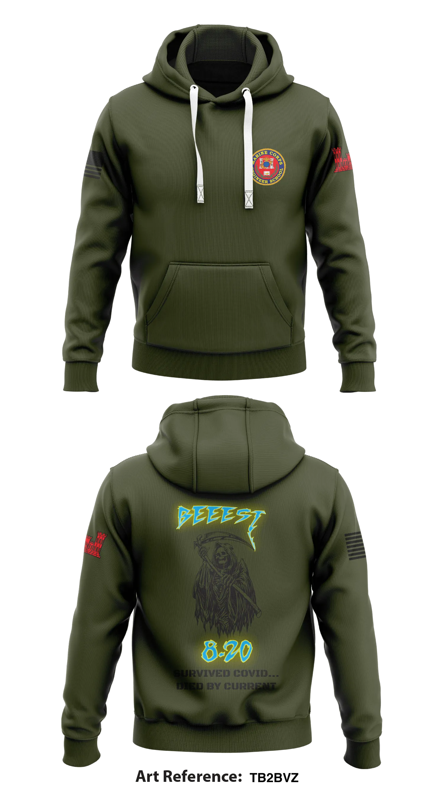 Marine Corps Engineer School Store 1  Core Men's Hooded Performance Sweatshirt - tb2BvZ