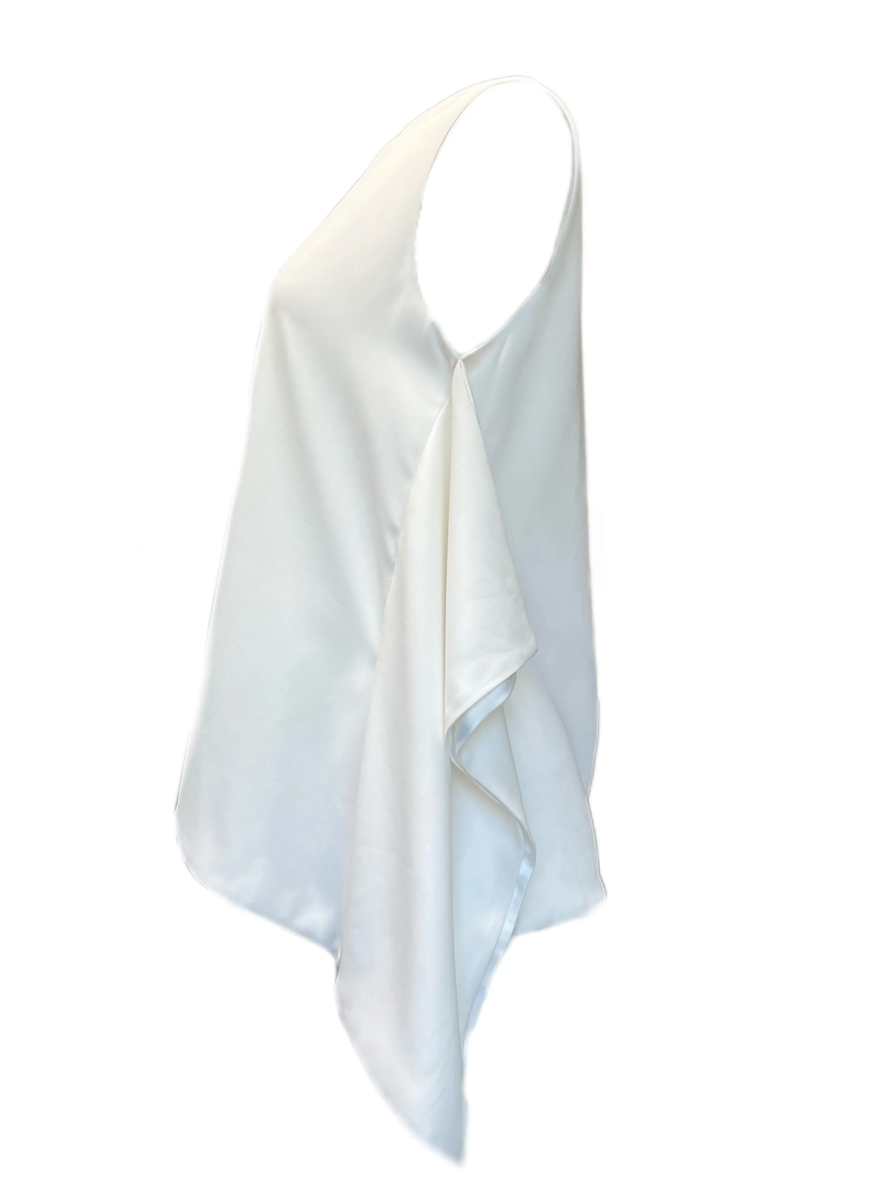 Max Mara Women's Bianco Caldeo Sleeveless Blouse Size 8 NWT
