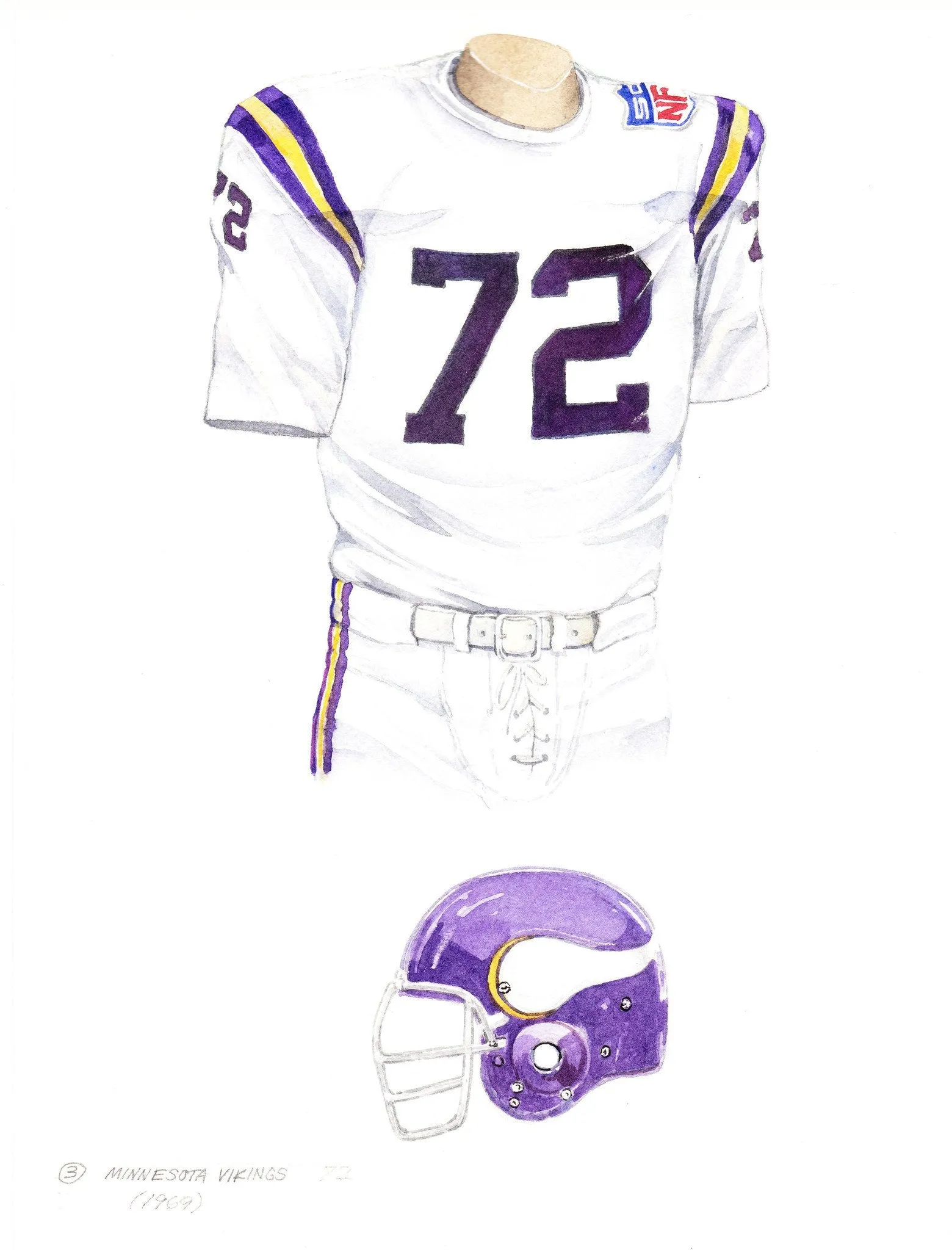 Minnesota Vikings 1969 White