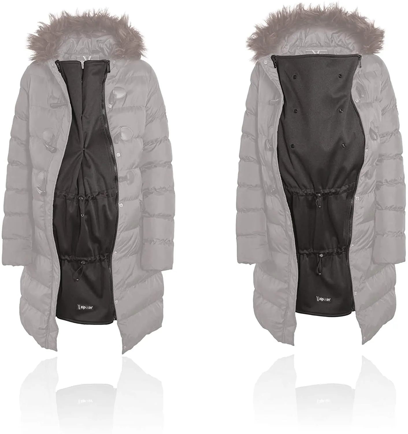 New Zip Us In Maternity Jacket Expander Panel - Coat Extender to Expand Your own Jacket Through Pregnancy and Babywearing 80cm For Longer coats, retails $130 