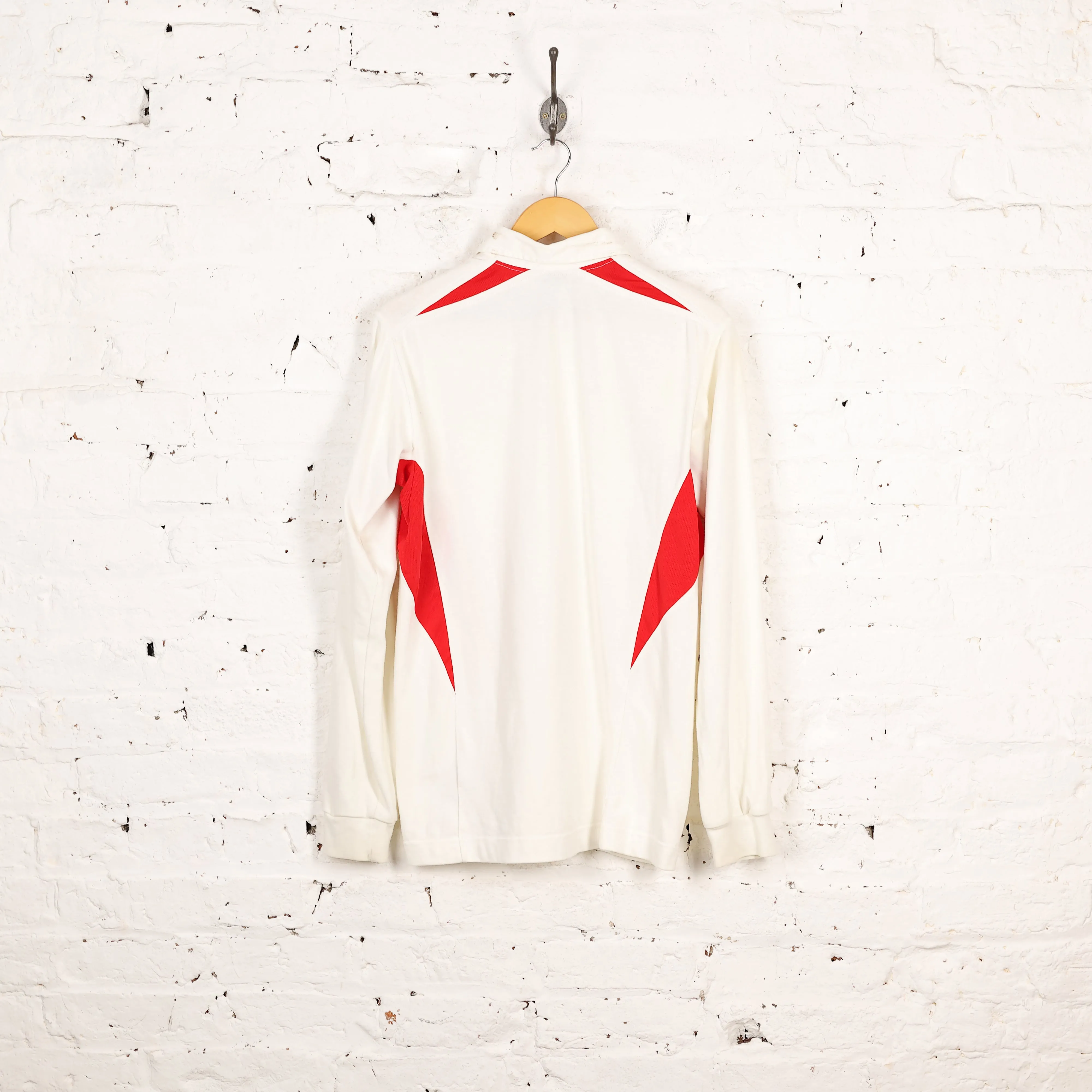 Nike England 2003 Long Sleeve Home Rugby Shirt - White - M