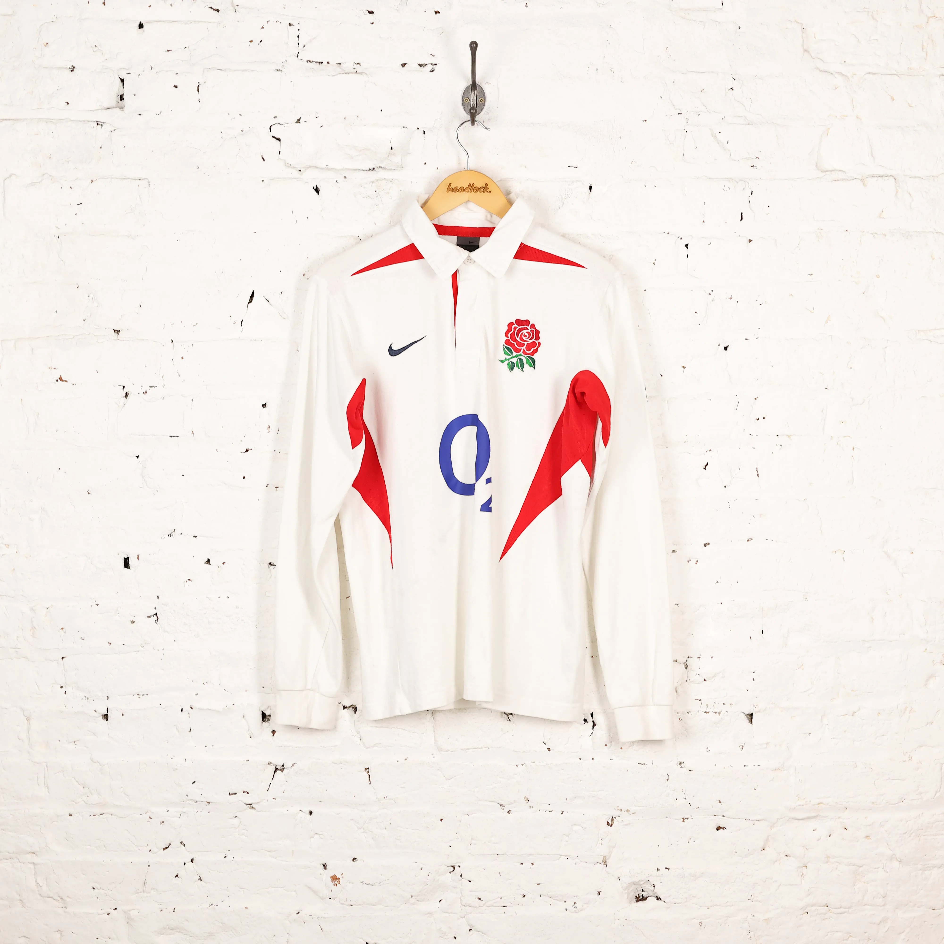 Nike England 2003 Long Sleeve Rugby Shirt - White - M