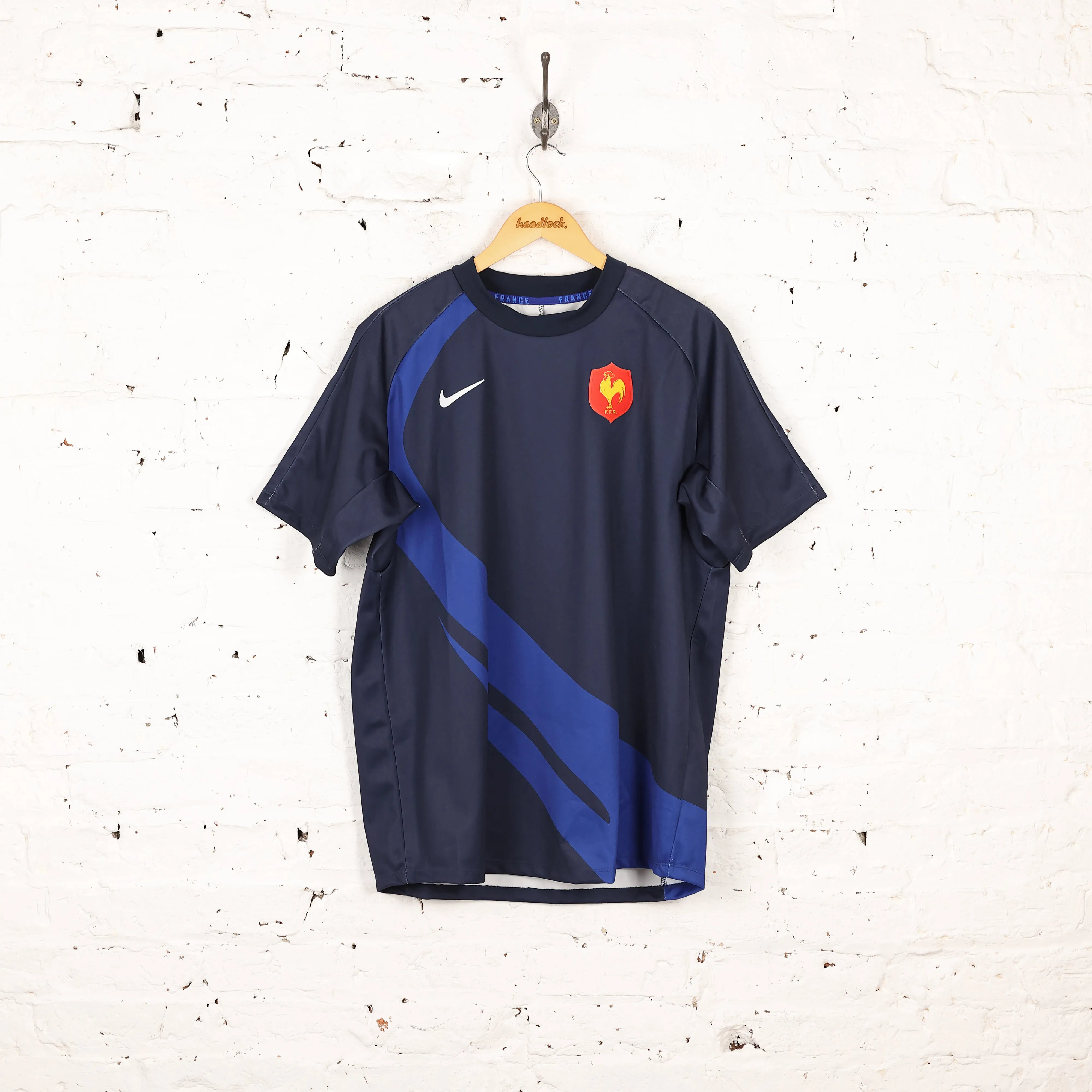 Nike France 2007 Home Rugby Shirt - Blue - L