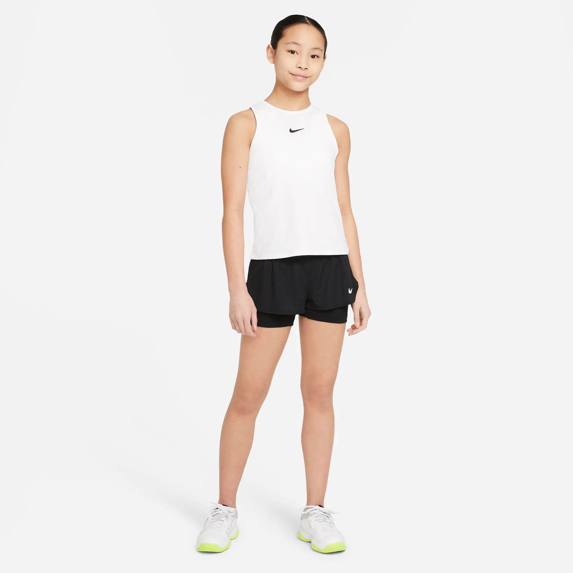 Nike Girls' Dri-FIT Victory Tank (White/Black)