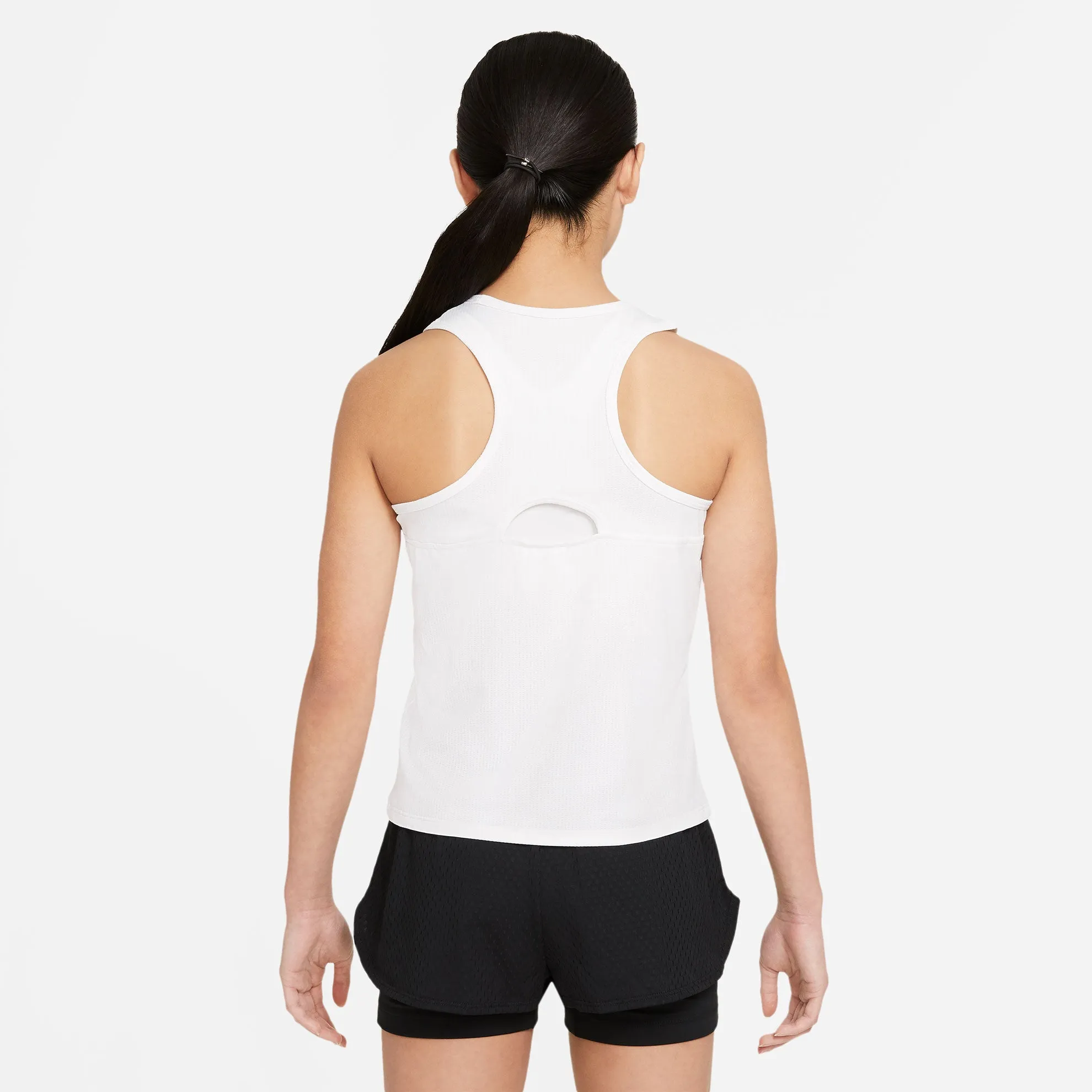 Nike Girls' Dri-FIT Victory Tank (White/Black)