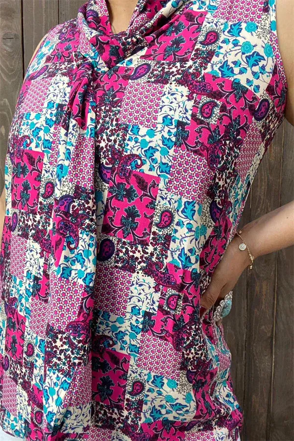 Paisley patchwork Sleeveless top