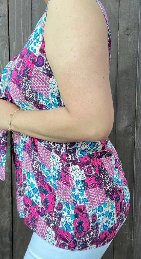 Paisley patchwork Sleeveless top