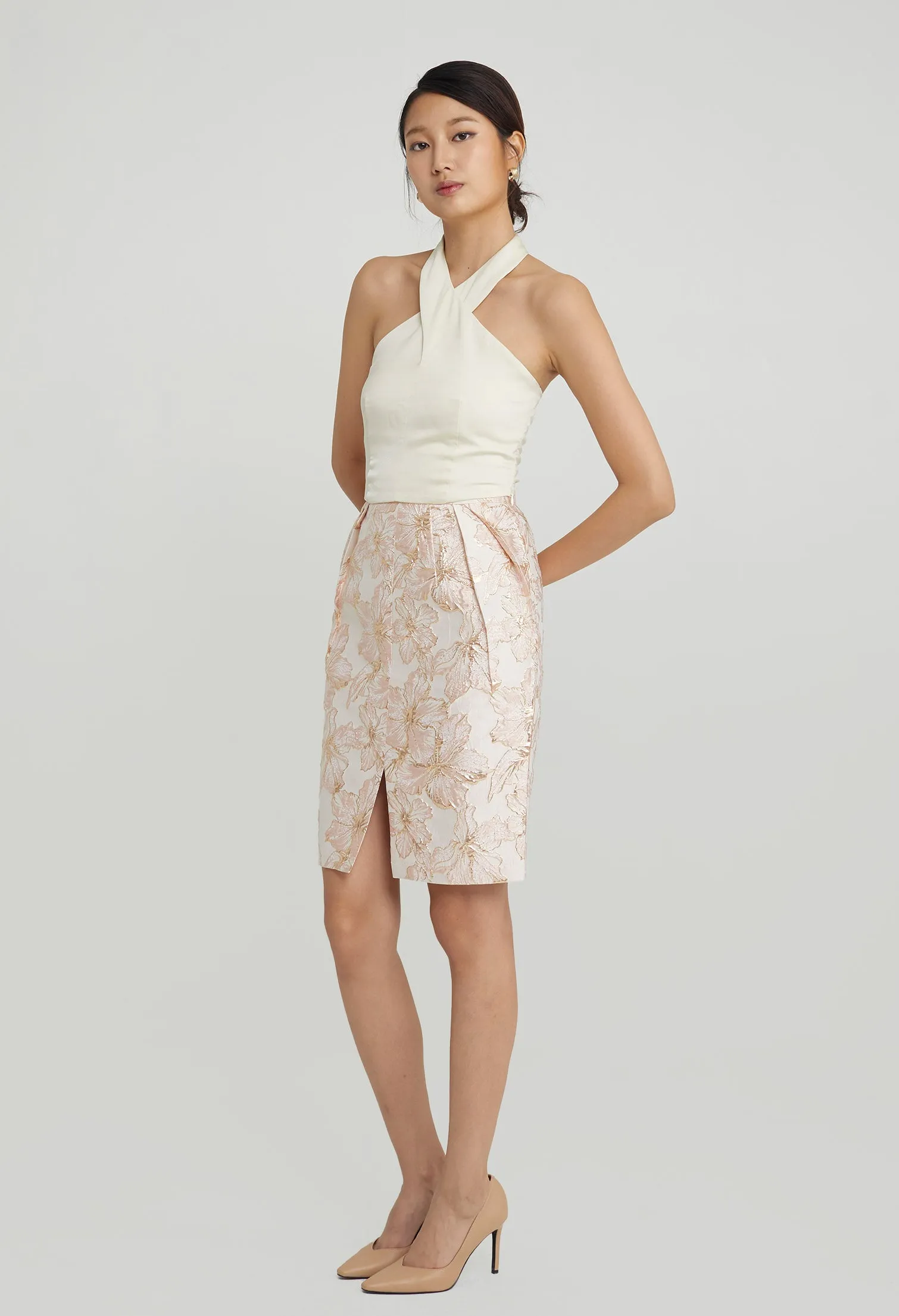 Posh Satin Criss-cross Top