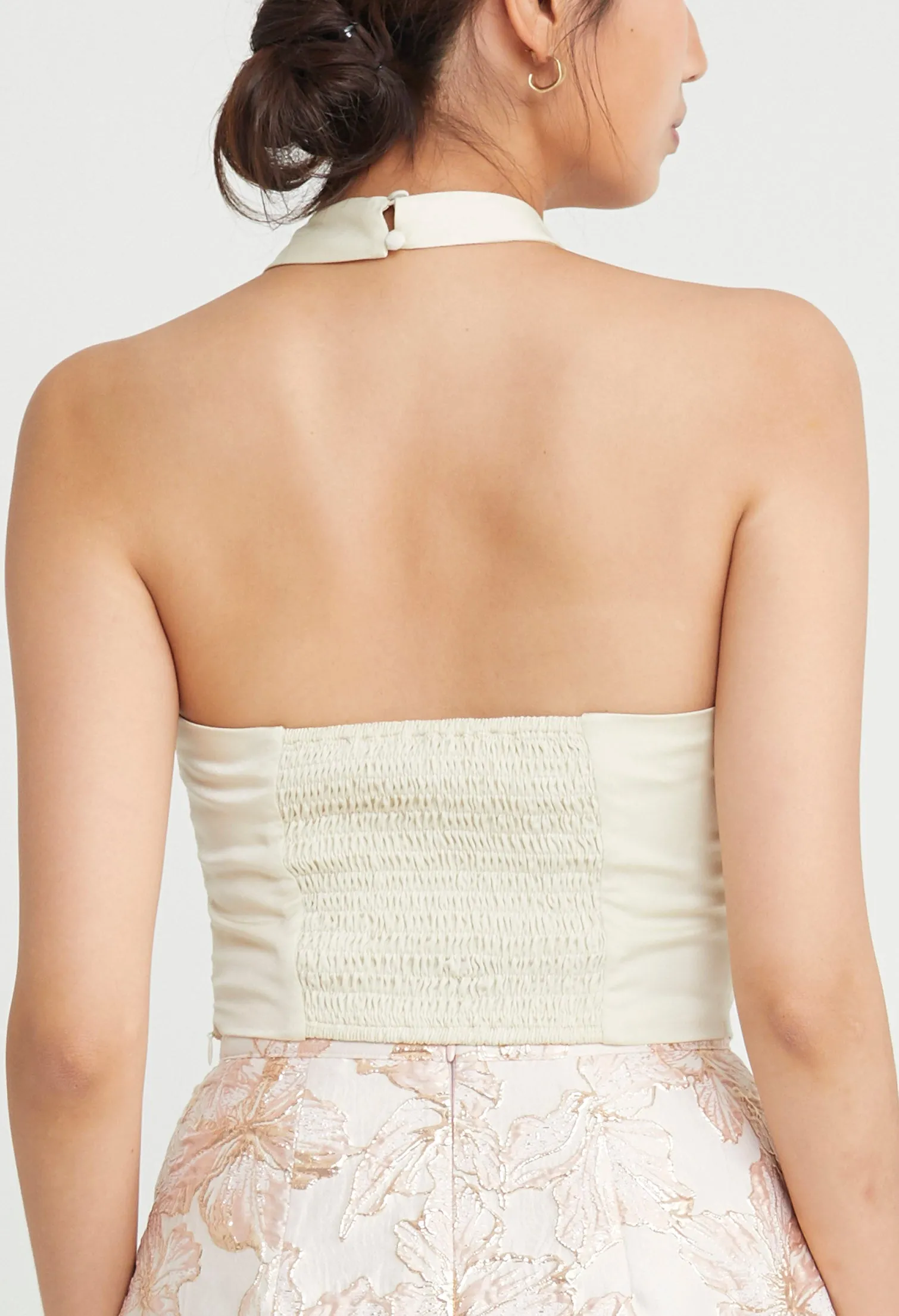 Posh Satin Criss-cross Top
