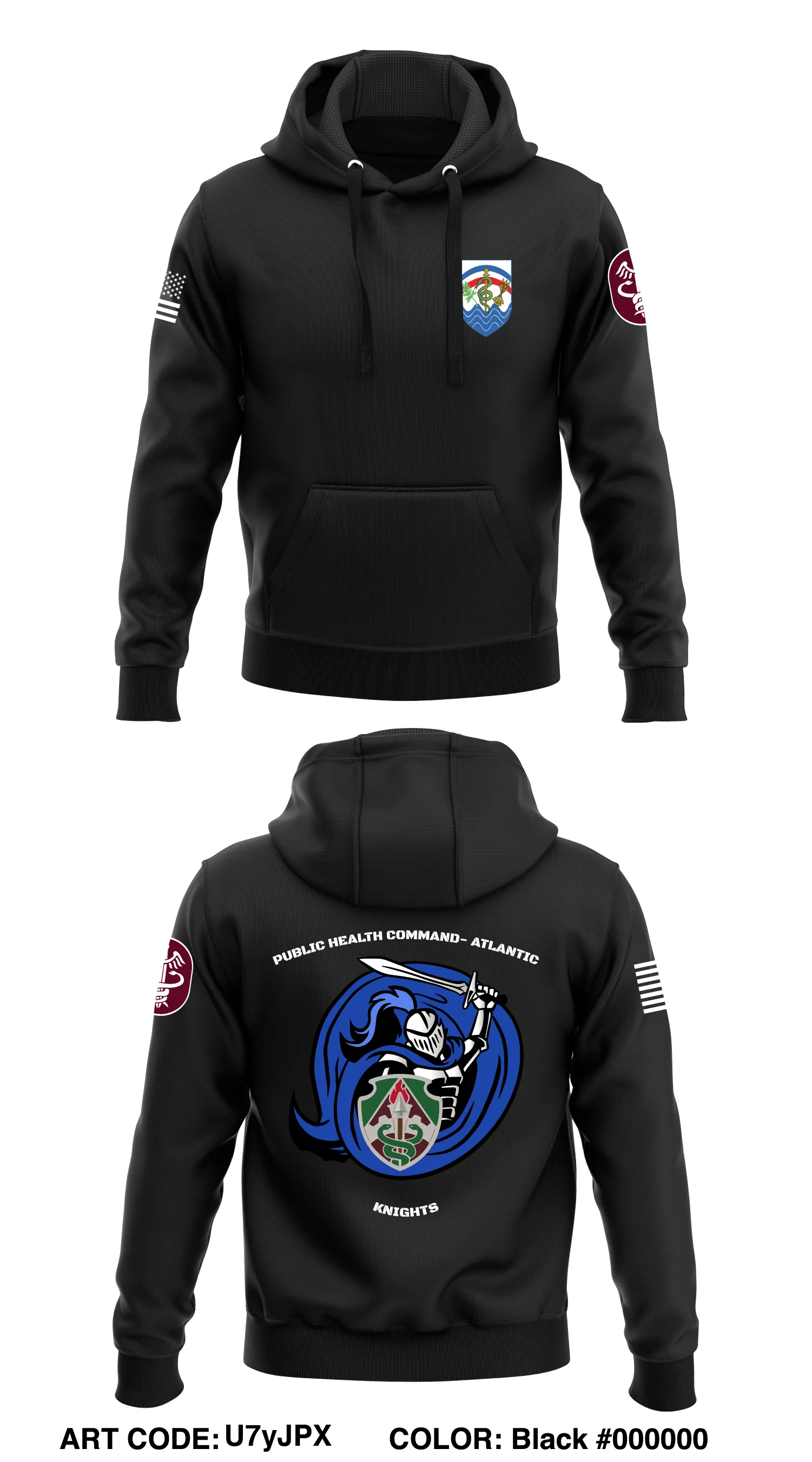 Public Health Command- Atlantic Store 1  Core Men's Hooded Performance Sweatshirt - U7yJPX