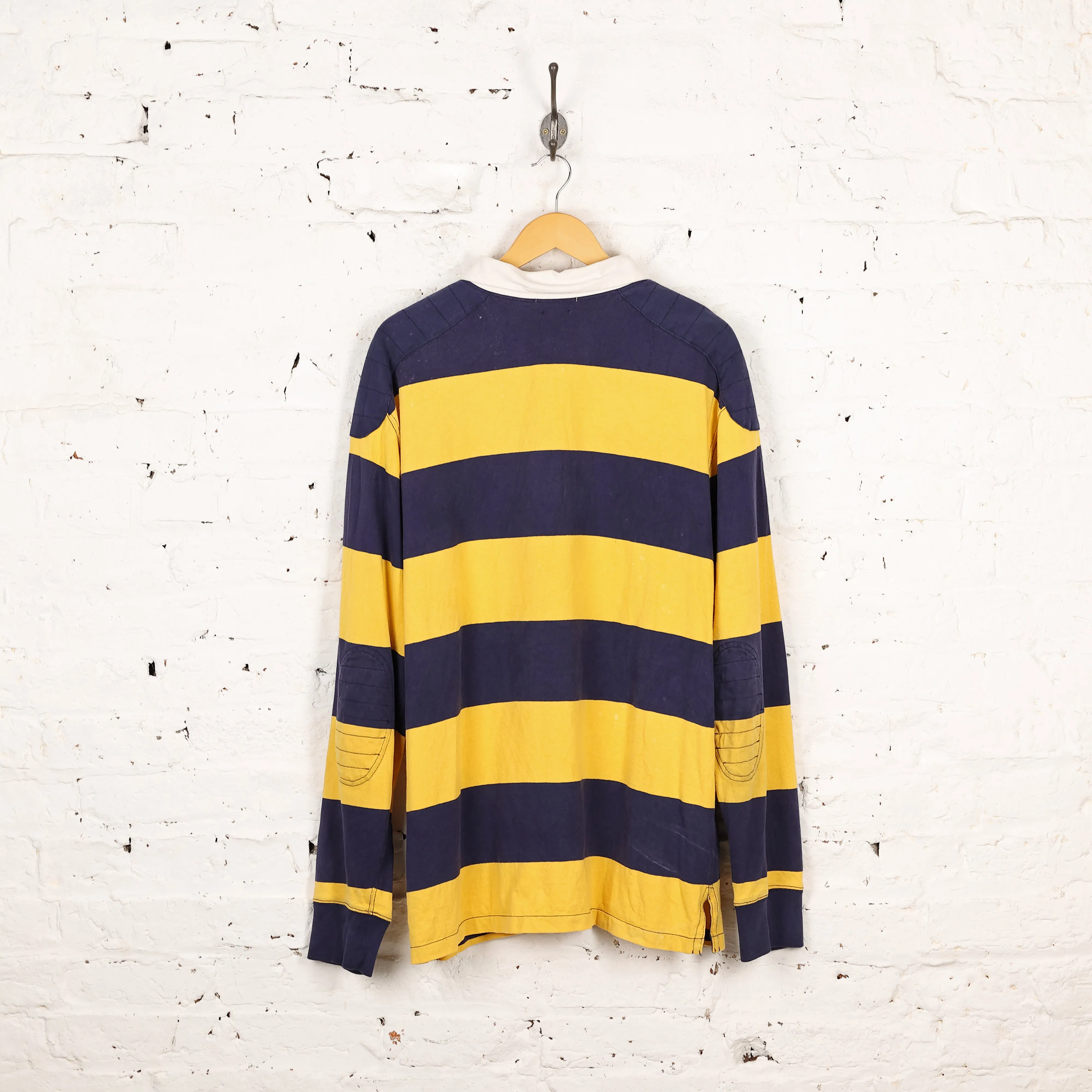 Ralph Lauren Striped Rugby Polo Shirt - Yellow - XXL