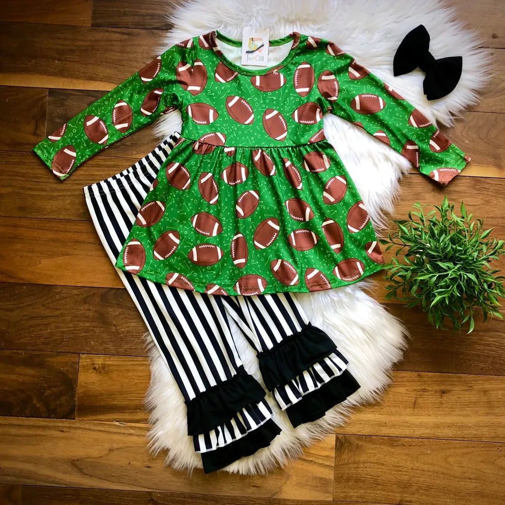 Ready, Set, Touchdown Triple Ruffle Pants Set