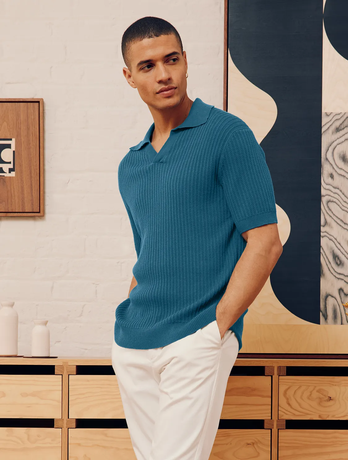 RINO CHAIN STITCH KNIT POLO