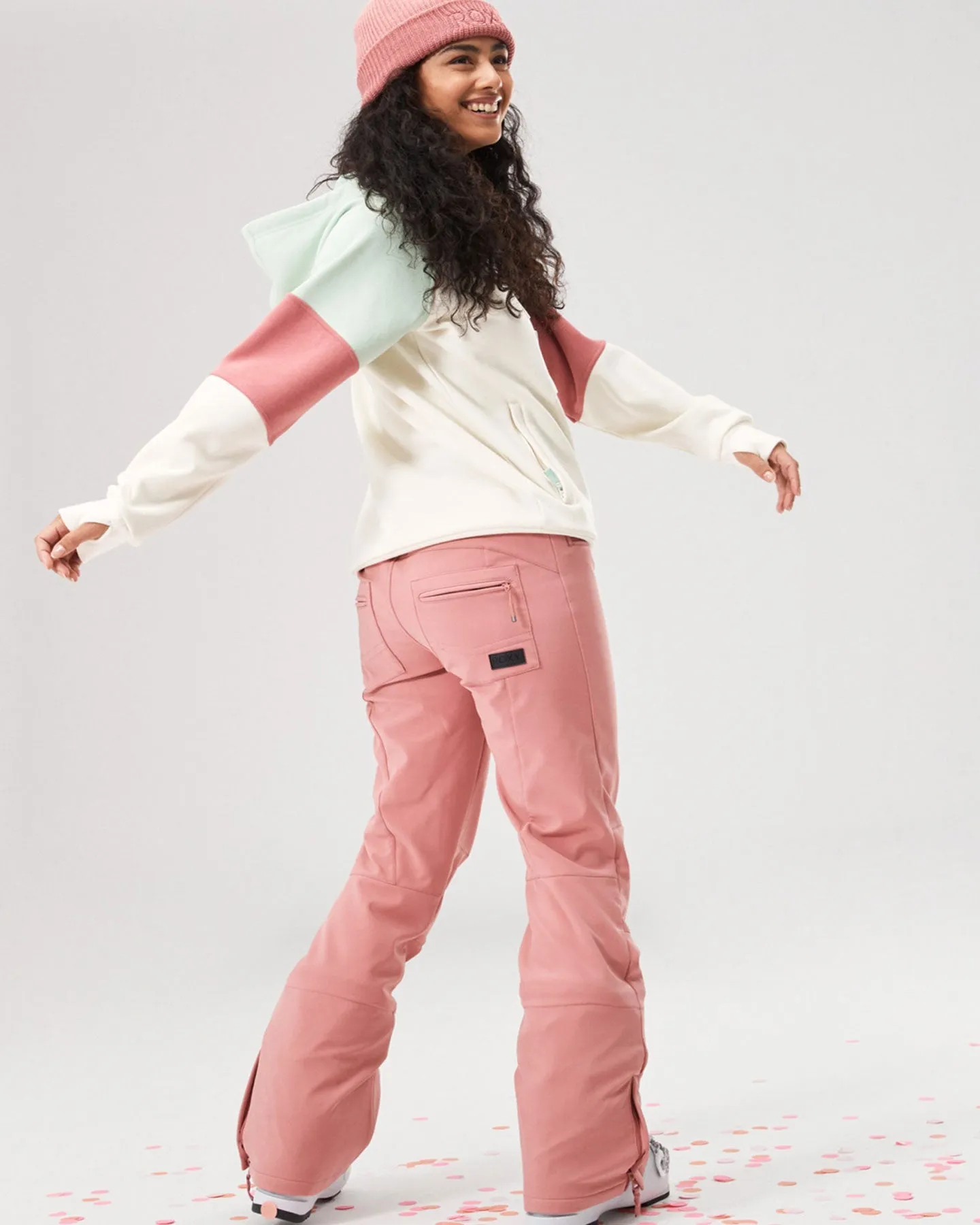 Roxy Women's Rising High Technical Snow Pants - Dusty Rose