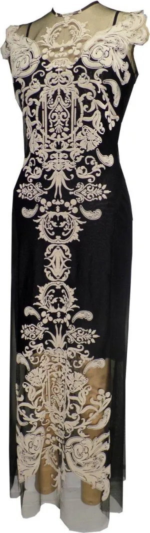 Royal Burnout Long  Dress