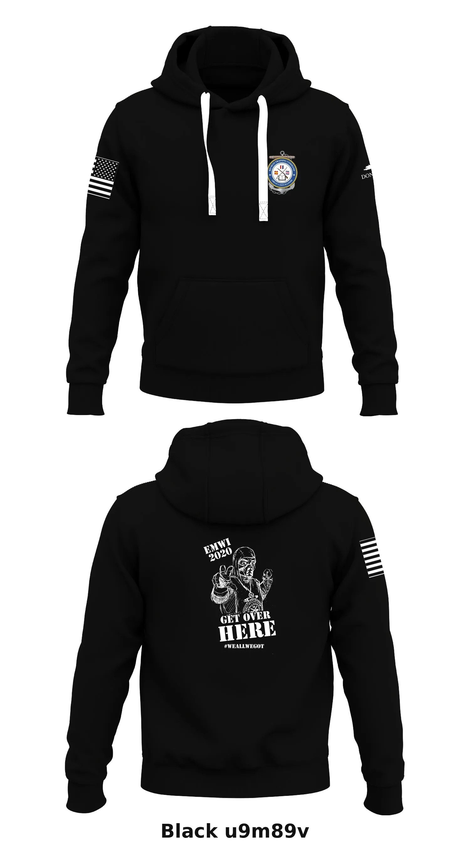 RTC (Recruit Training Command) Store 1  Core Men's Hooded Performance Sweatshirt - u9m89v