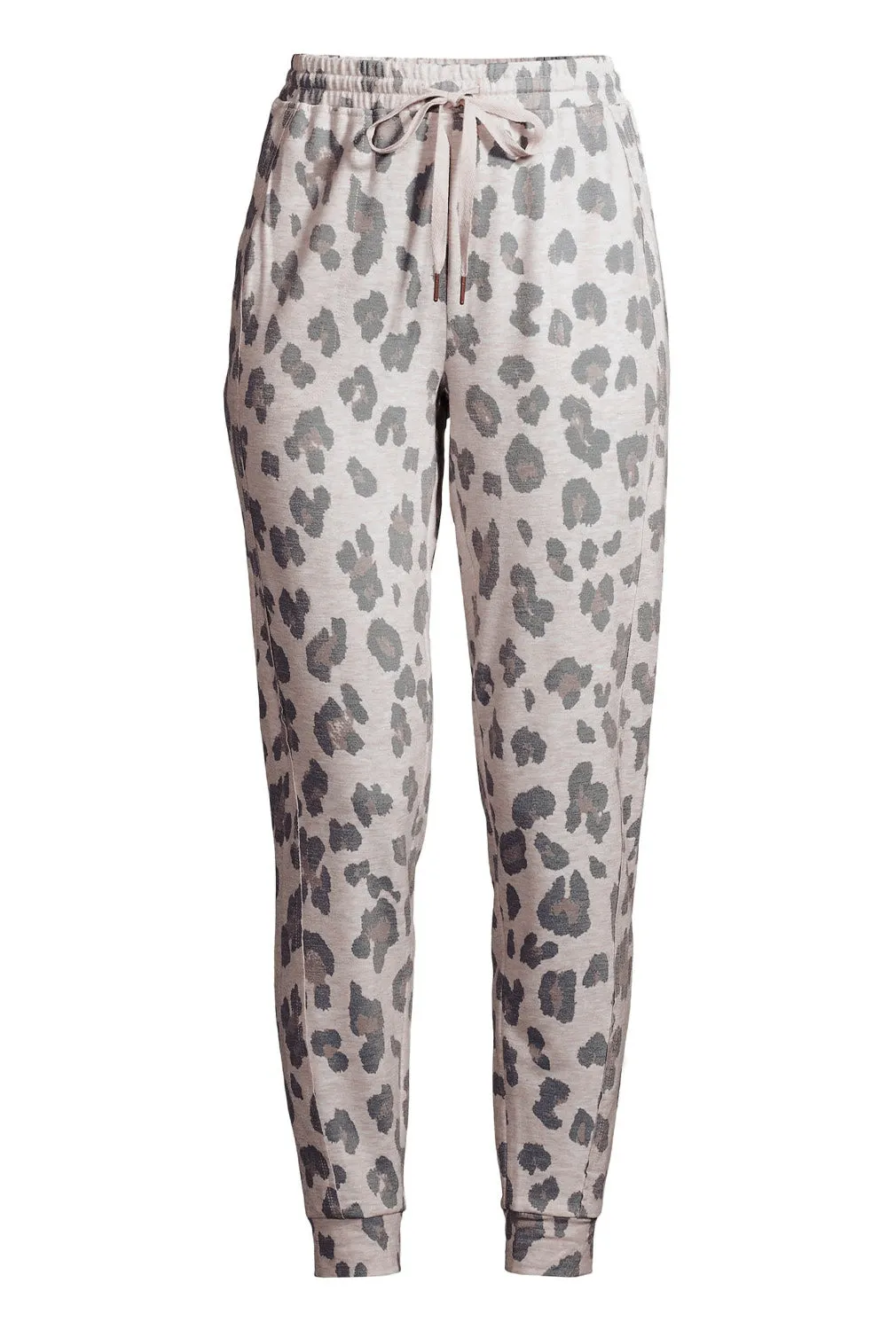 Sammie, Leopard Drawstring Hoodie and Skinny Pants Loungewear/Pajama Set