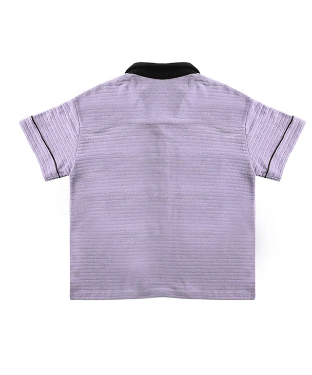 [SAMPLE SALE]LE SONNET  Terry Bowling Shirt - Lavender