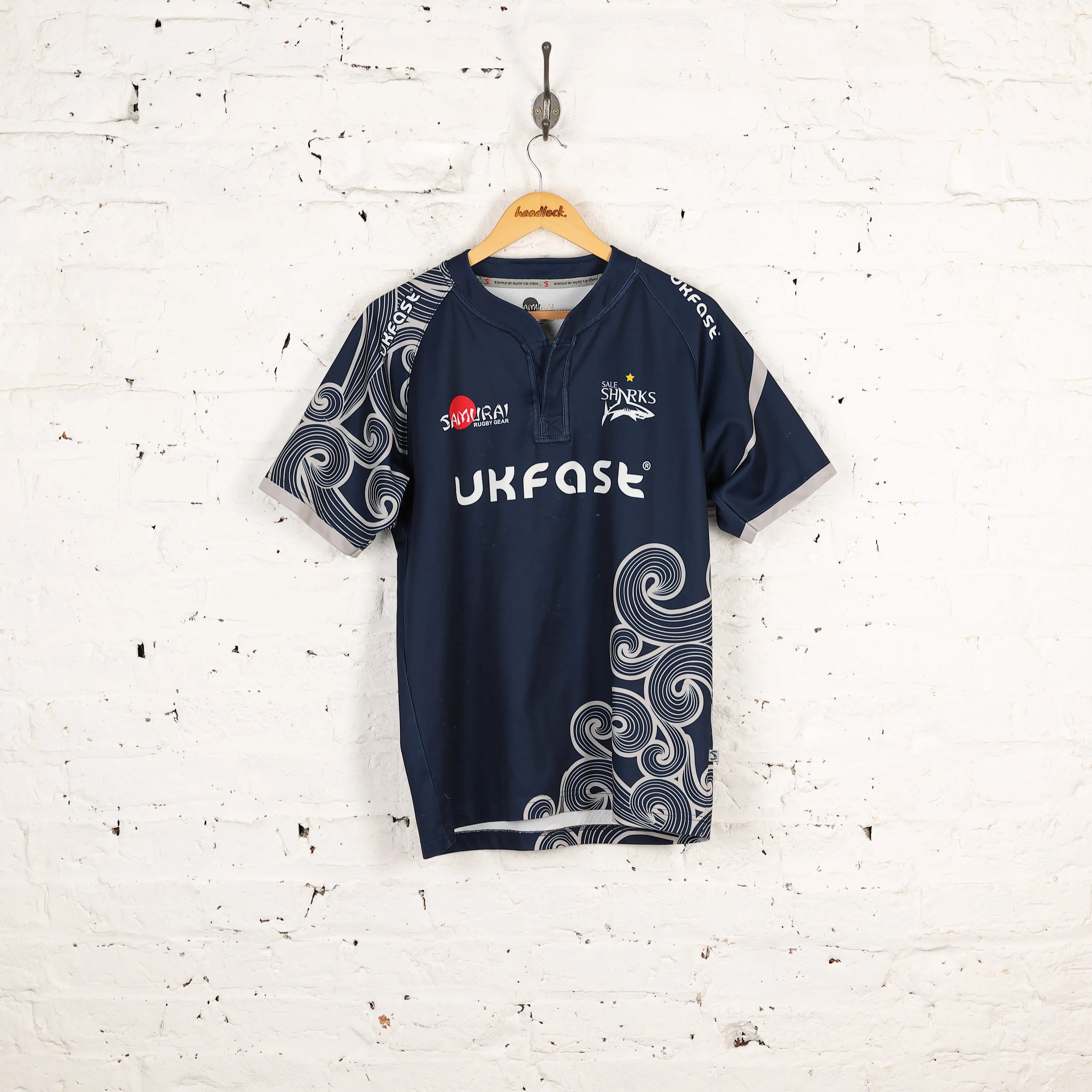 Samurai Sale Sharks 2017 Home Rugby Shirt - Blue - S