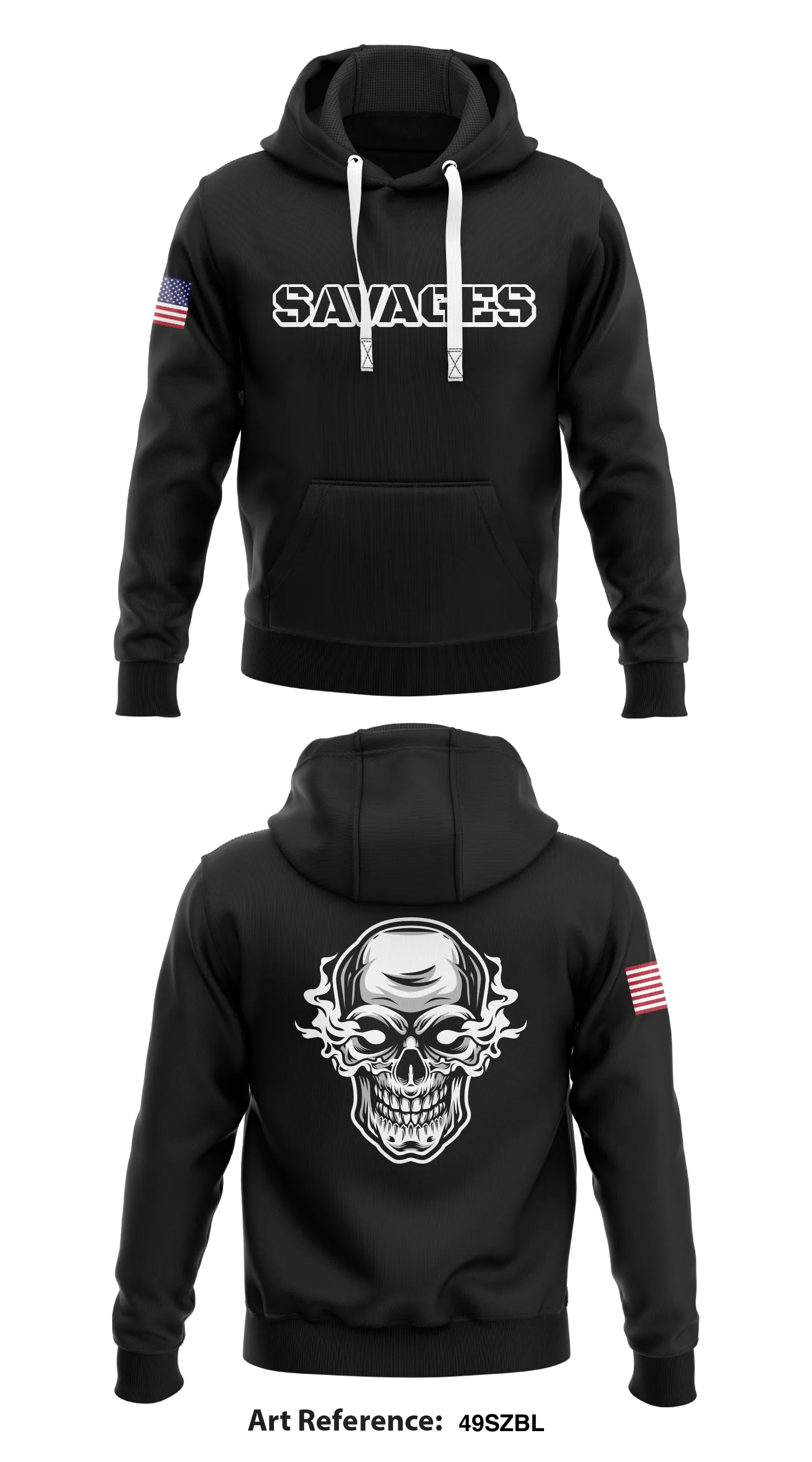 SAVAGES Store 1  Core Men's Hooded Performance Sweatshirt - 49SZBL