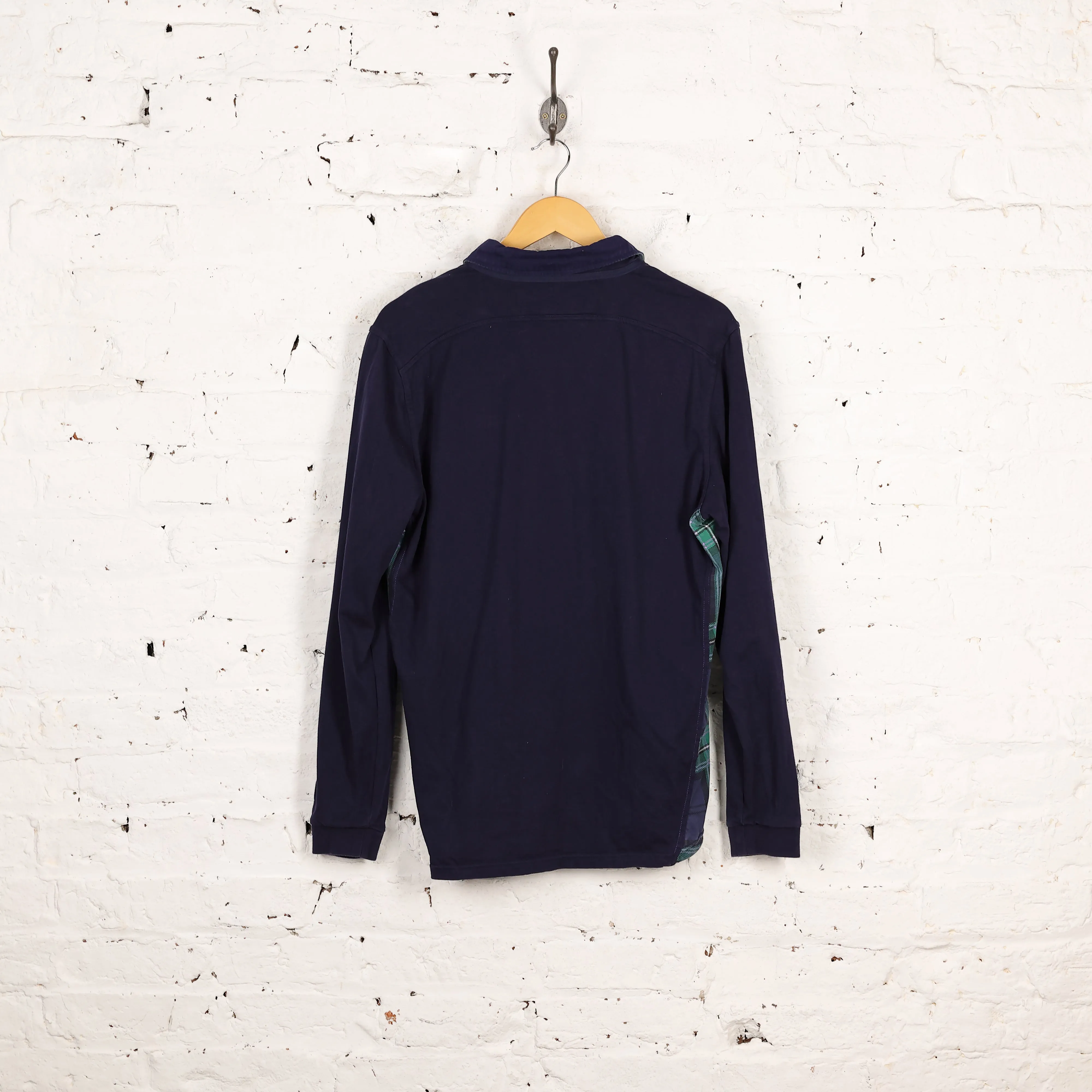 Scotland Rugby 2015 Macron Long Sleeve Shirt - Blue - M