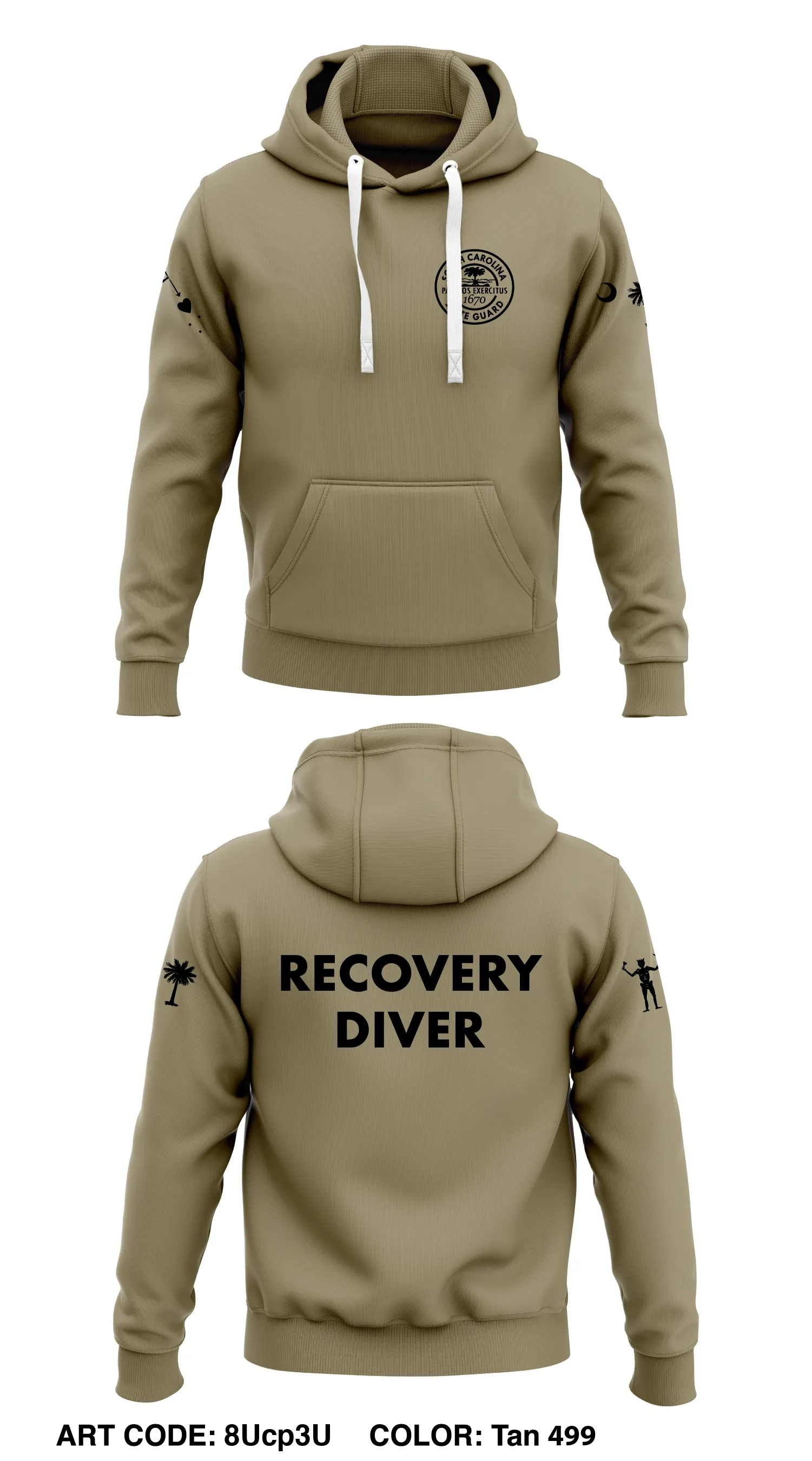 SCSG Dive Team  Core Men's Hooded Performance Sweatshirt - 8Ucp3U