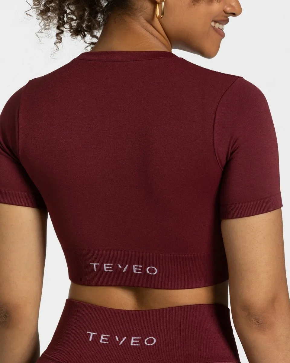 Sensation Crop Top "Weinrot"