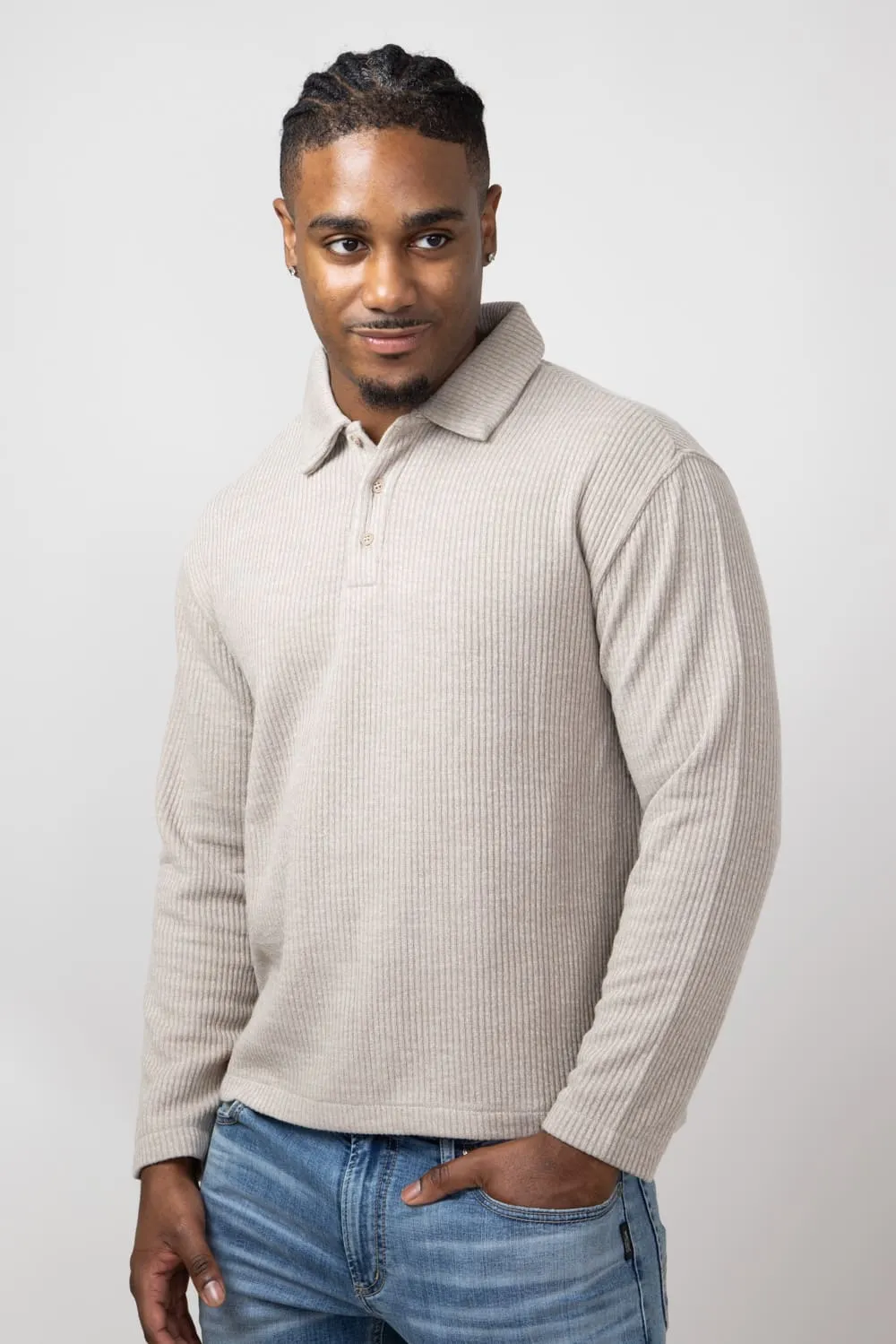 Simply Southern Knit Polo Shirt for Men in Toffee | PP-0224-MN-POLO-KNIT-TOFFEE