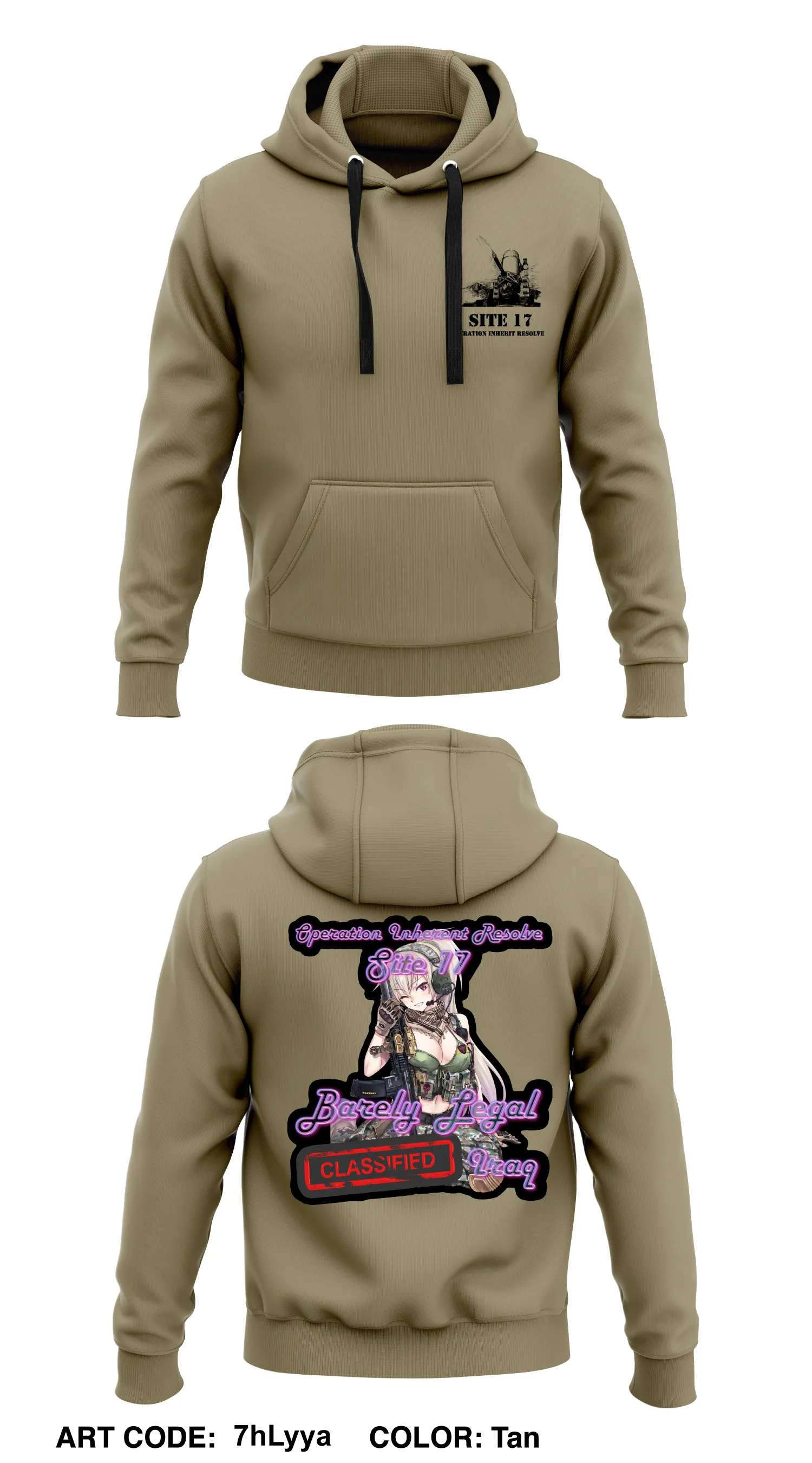 Site 17, C-RAM  Core Men's Hooded Performance Sweatshirt - 7hLyya