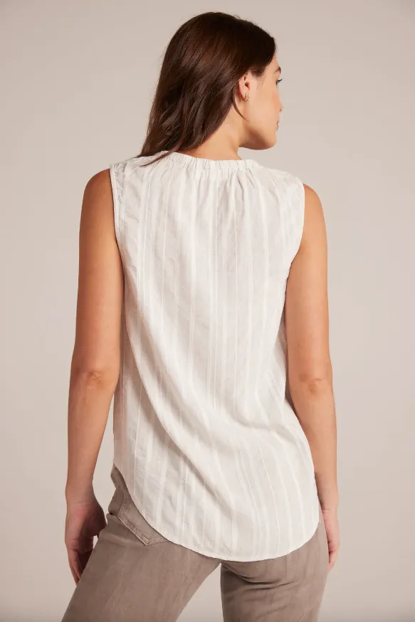 Sleeveless Shirred Neck Tank
