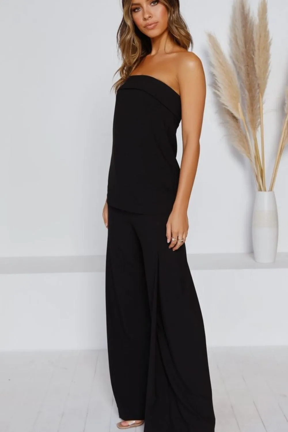 Straight Cut Black Long Top