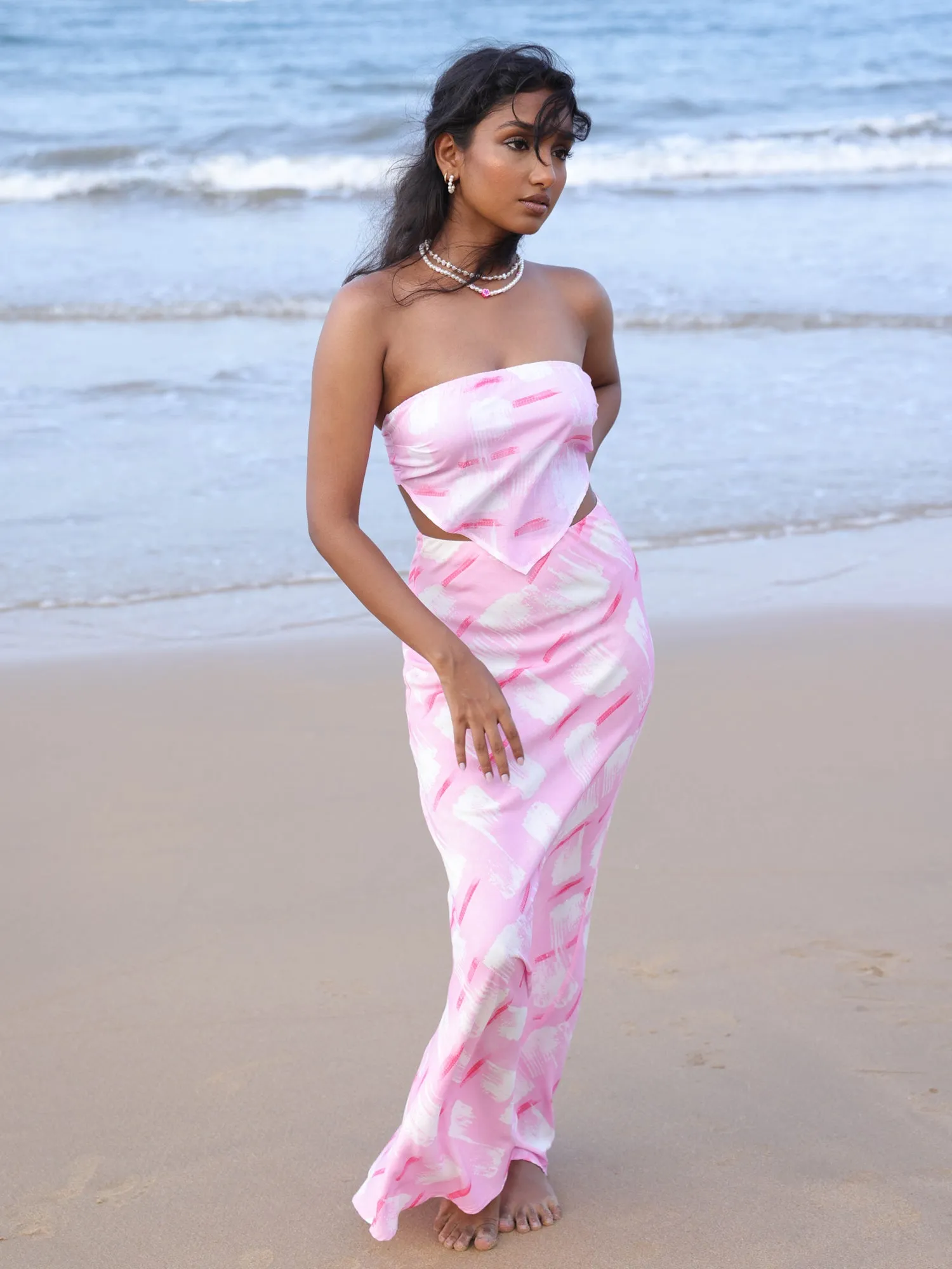 Strapless Scarf Top