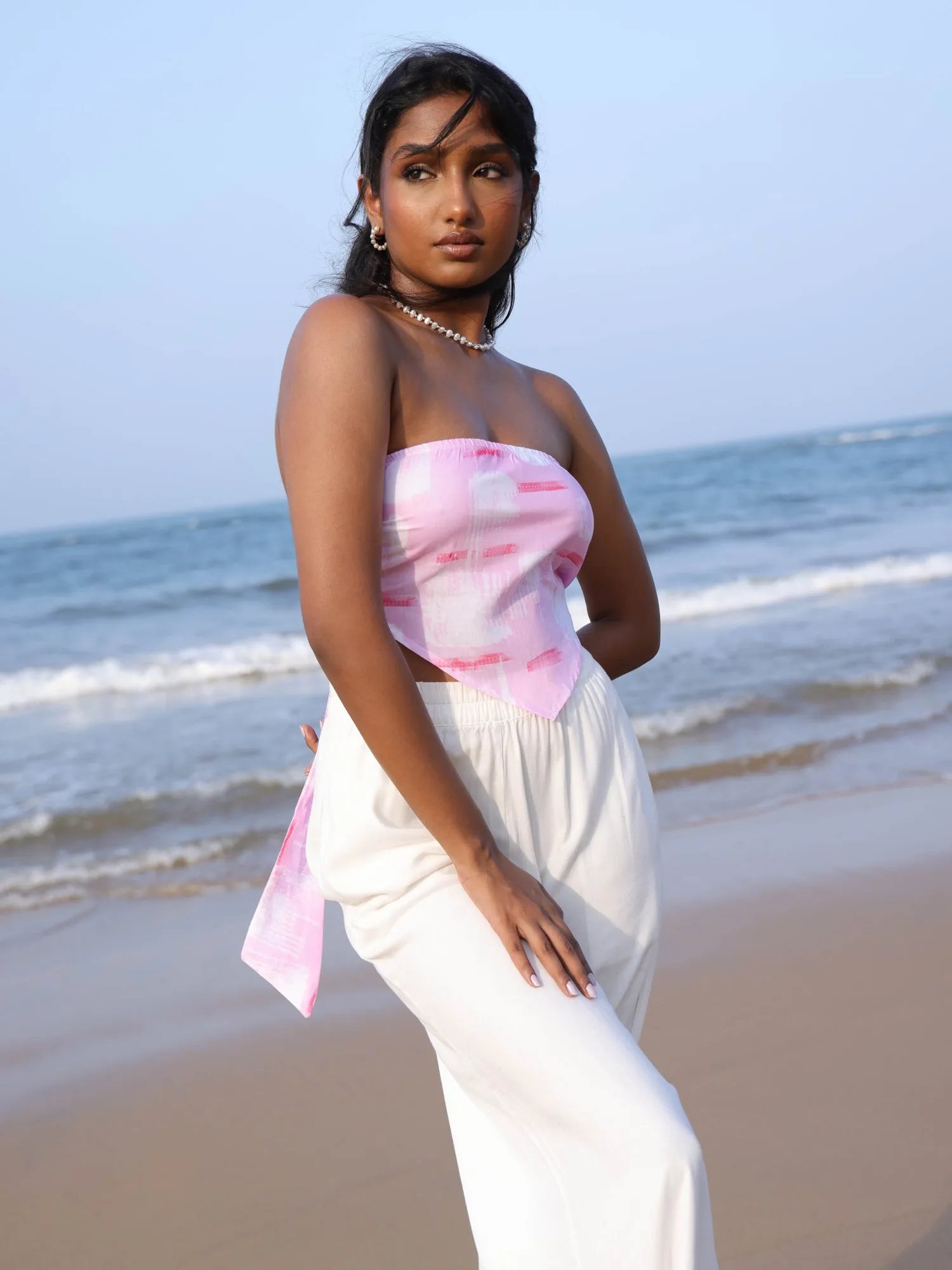 Strapless Scarf Top