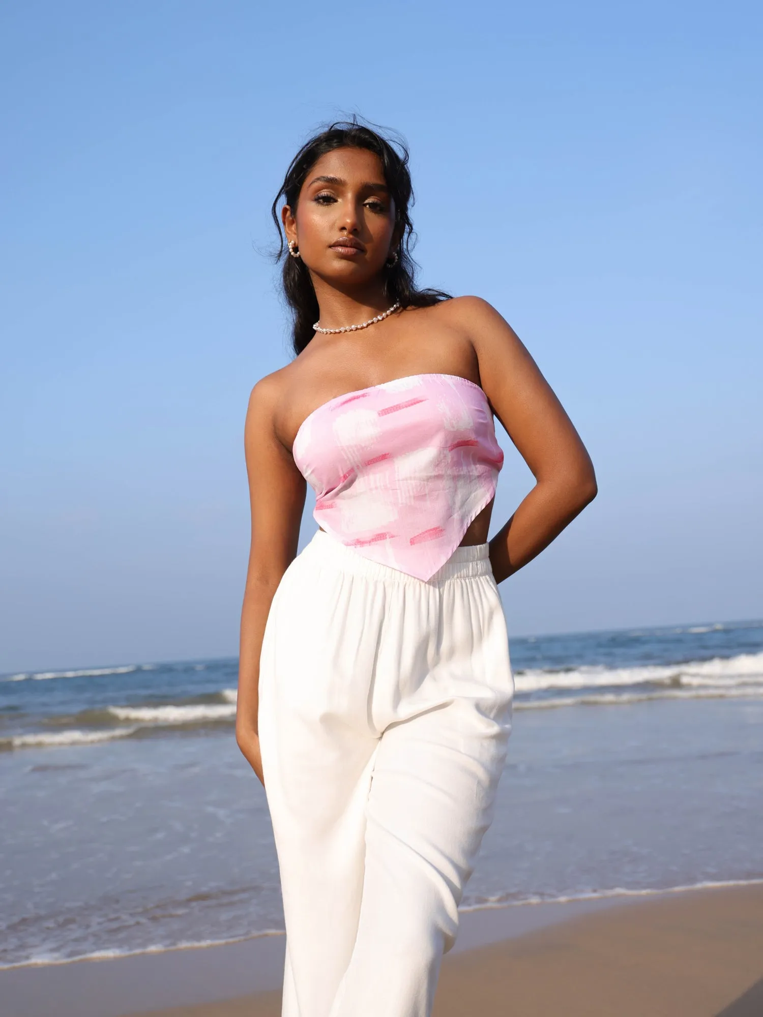 Strapless Scarf Top