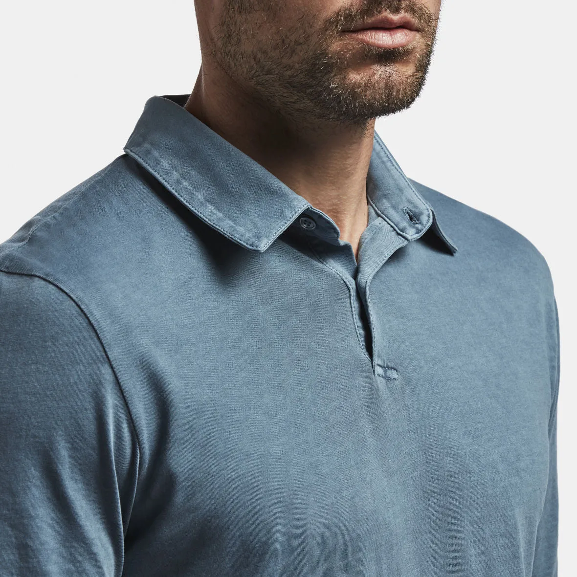 Sueded Jersey Polo - Globe Pigment