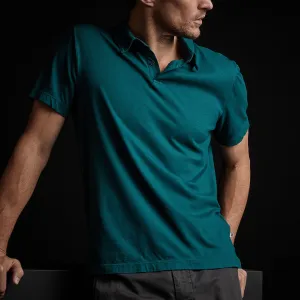 Sueded Jersey Polo - Jewel