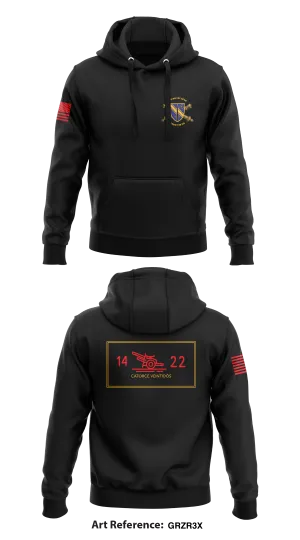 TEAM 1422, B BTRY  Store 1  Core Men's Hooded Performance Sweatshirt - grZR3x
