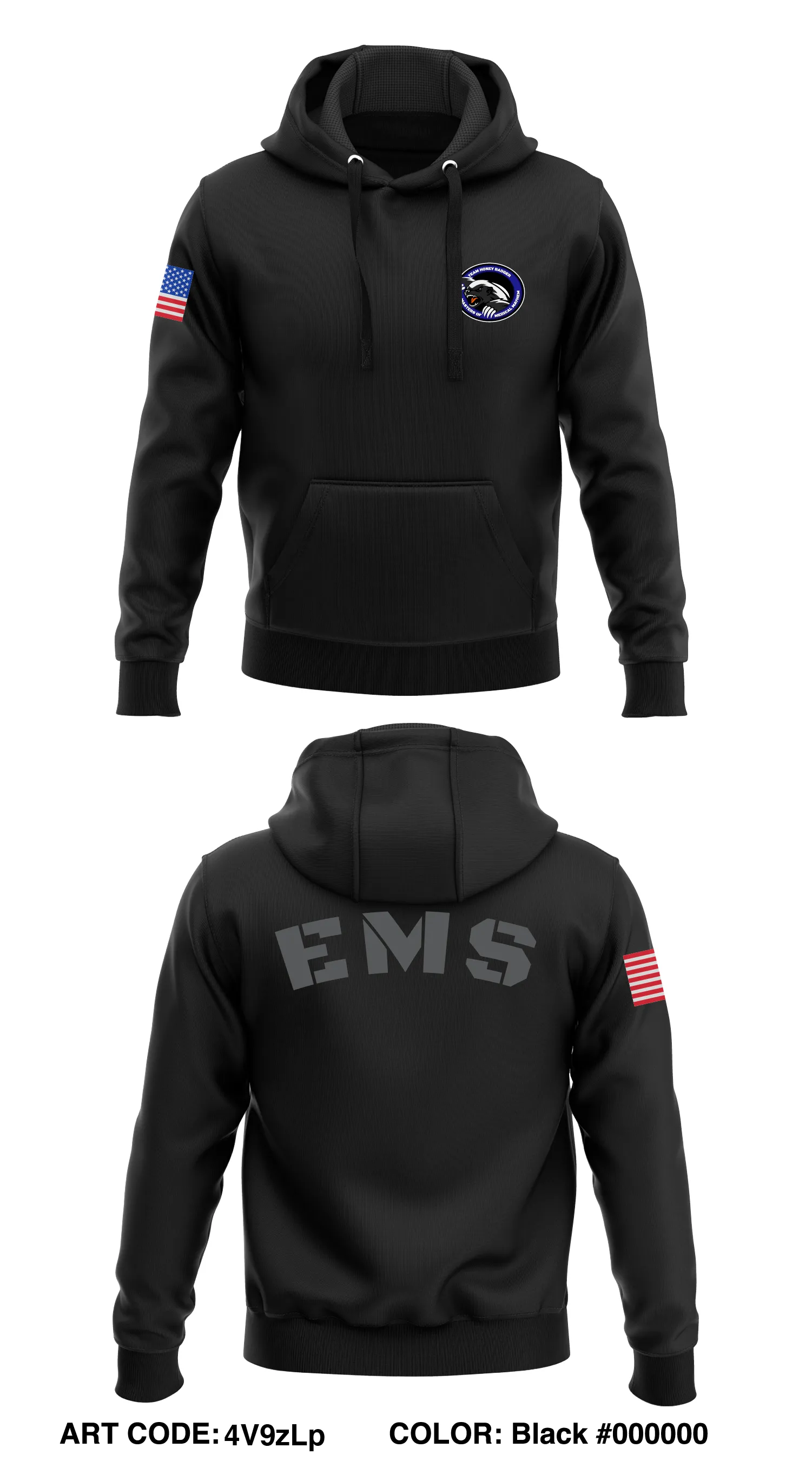 Team Honey Badger Store 1  Core Men's Hooded Performance Sweatshirt - 4V9zLp