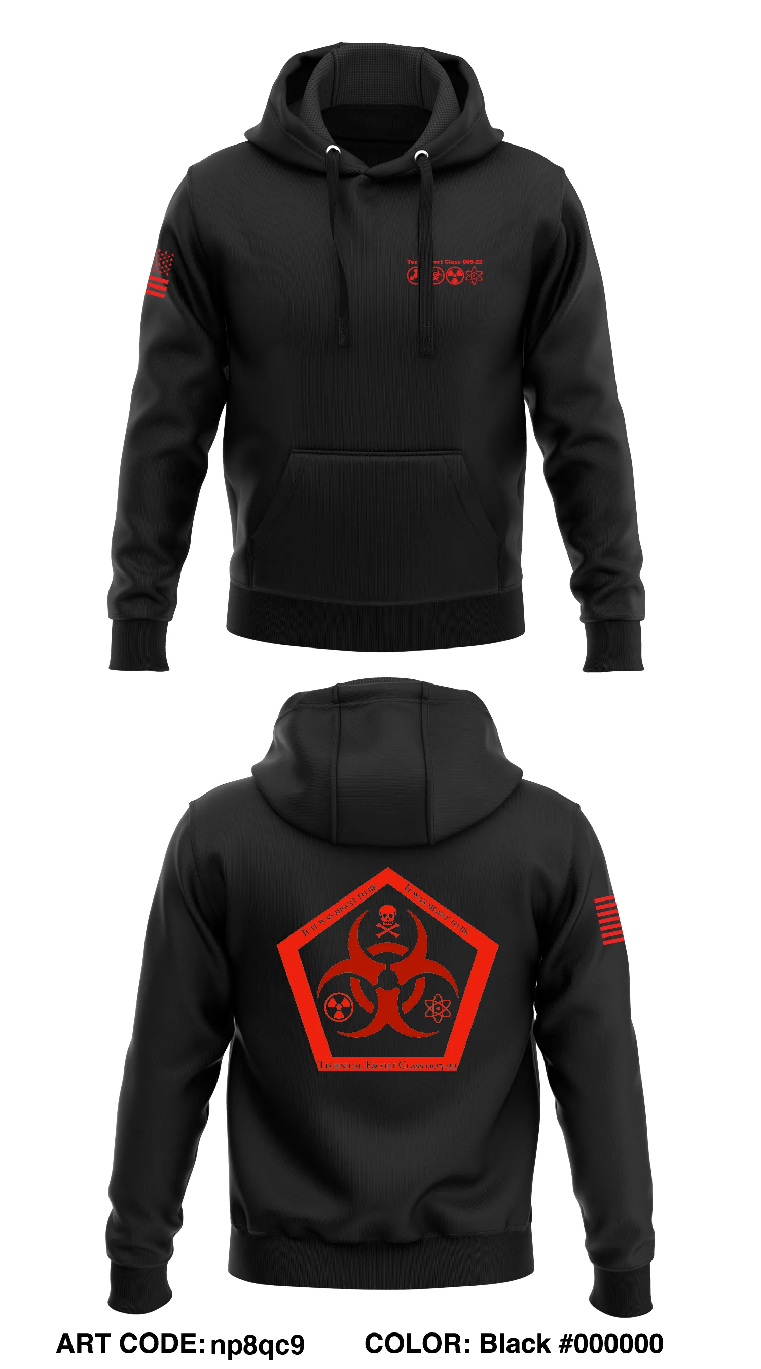 Tech Escort Class 5-22  Core Men's Hooded Performance Sweatshirt - np8qc9