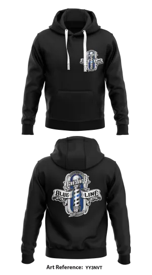 The Blue Line Barber Store 1  Core Men's Hooded Performance Sweatshirt - Yy3NVT