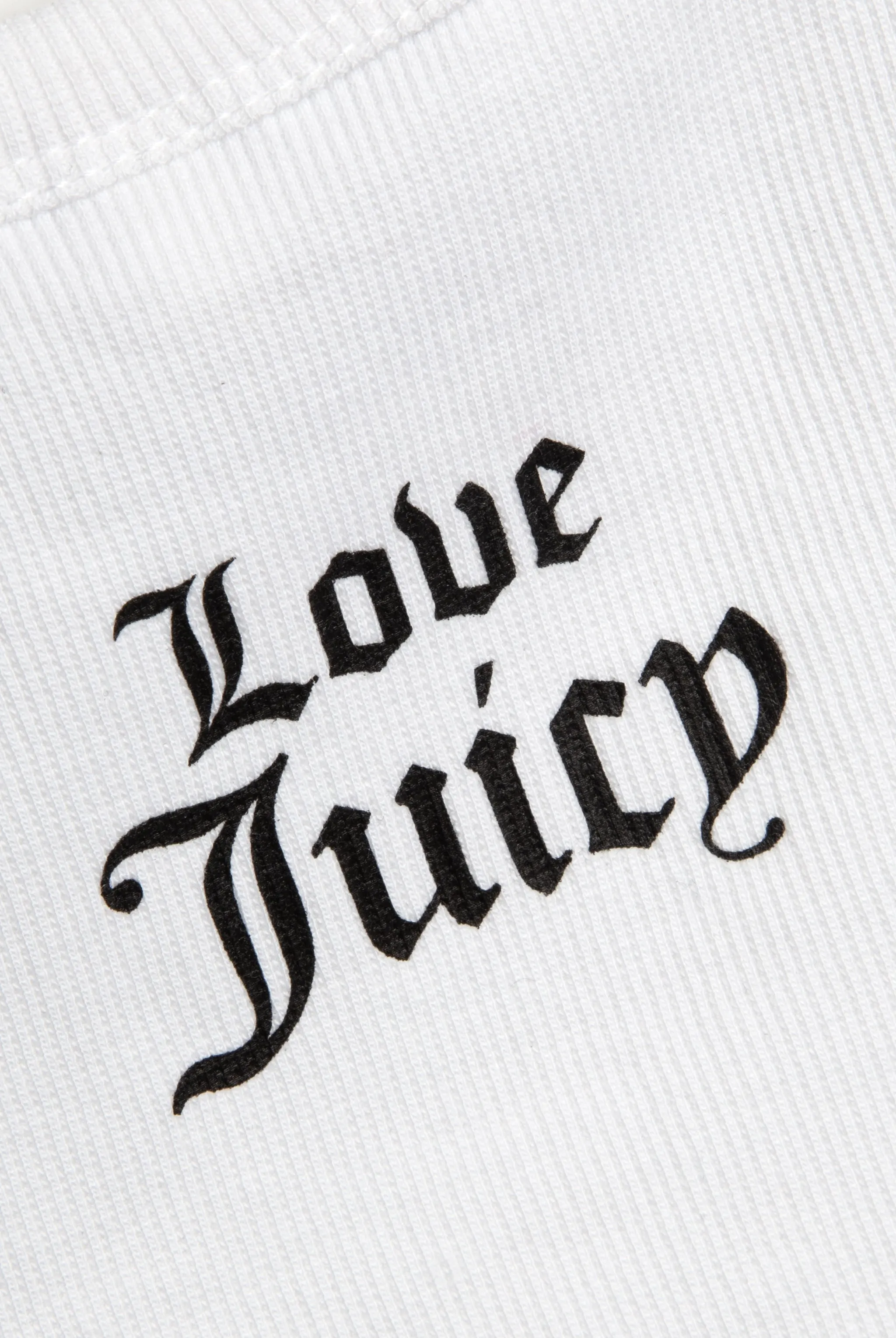 THE ICONS |  WHITE 'CHOOSE JUICY' RIBBED VEST