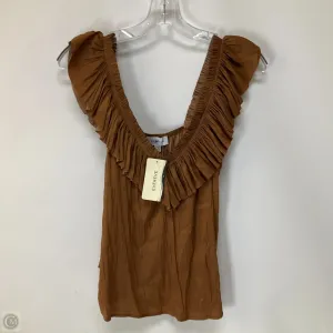 Top Sleeveless By Evereve In Brown, Size: S