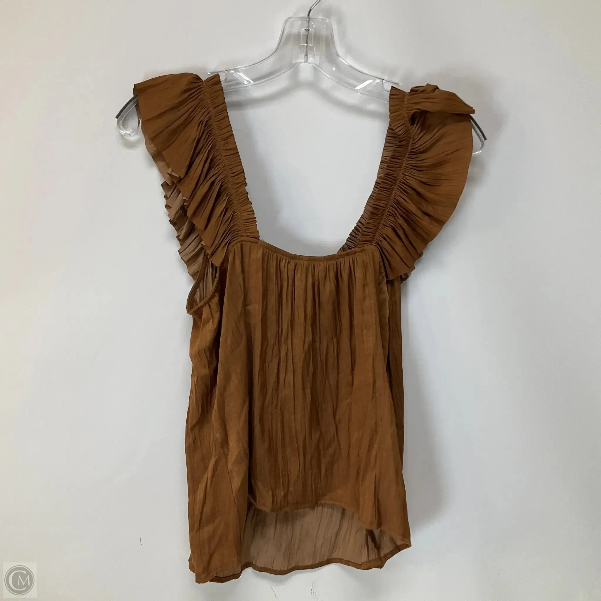 Top Sleeveless By Evereve In Brown, Size: S