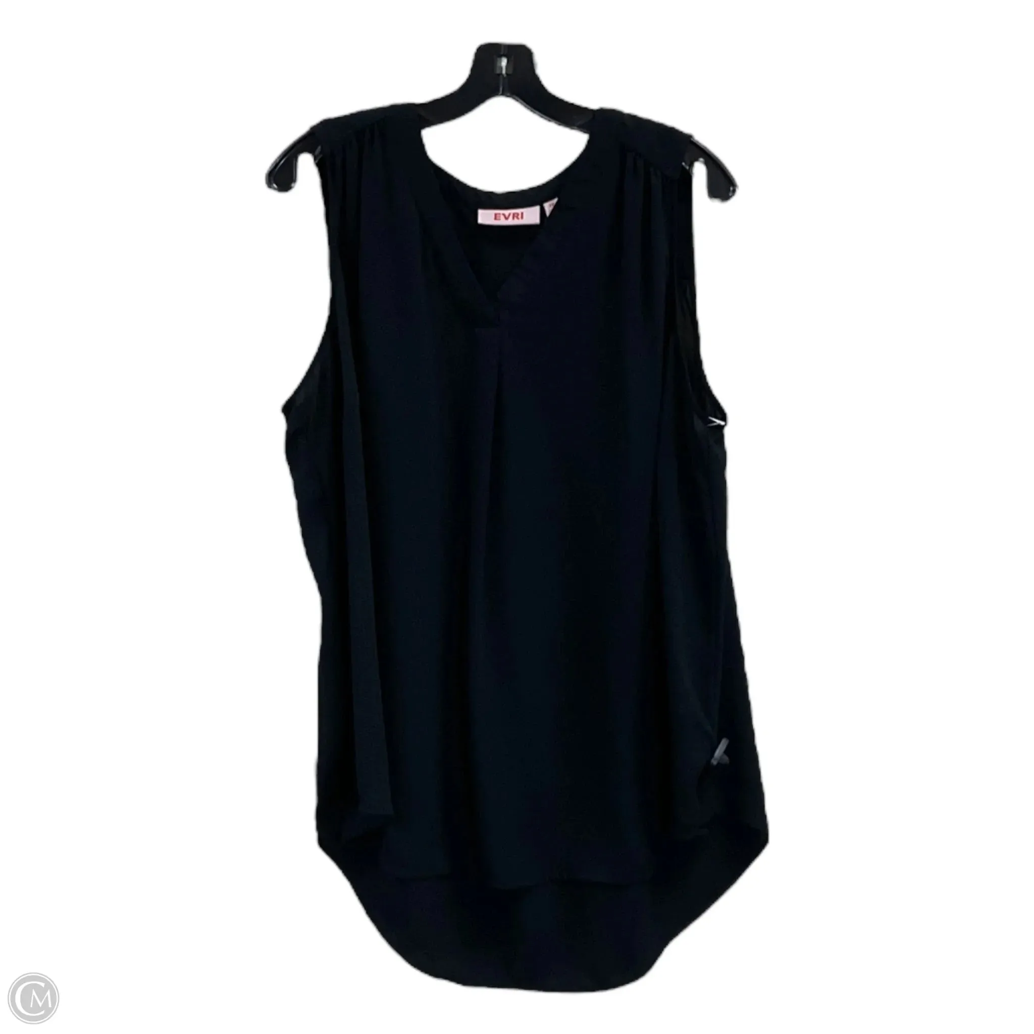Top Sleeveless By Evri In Black, Size: 1x