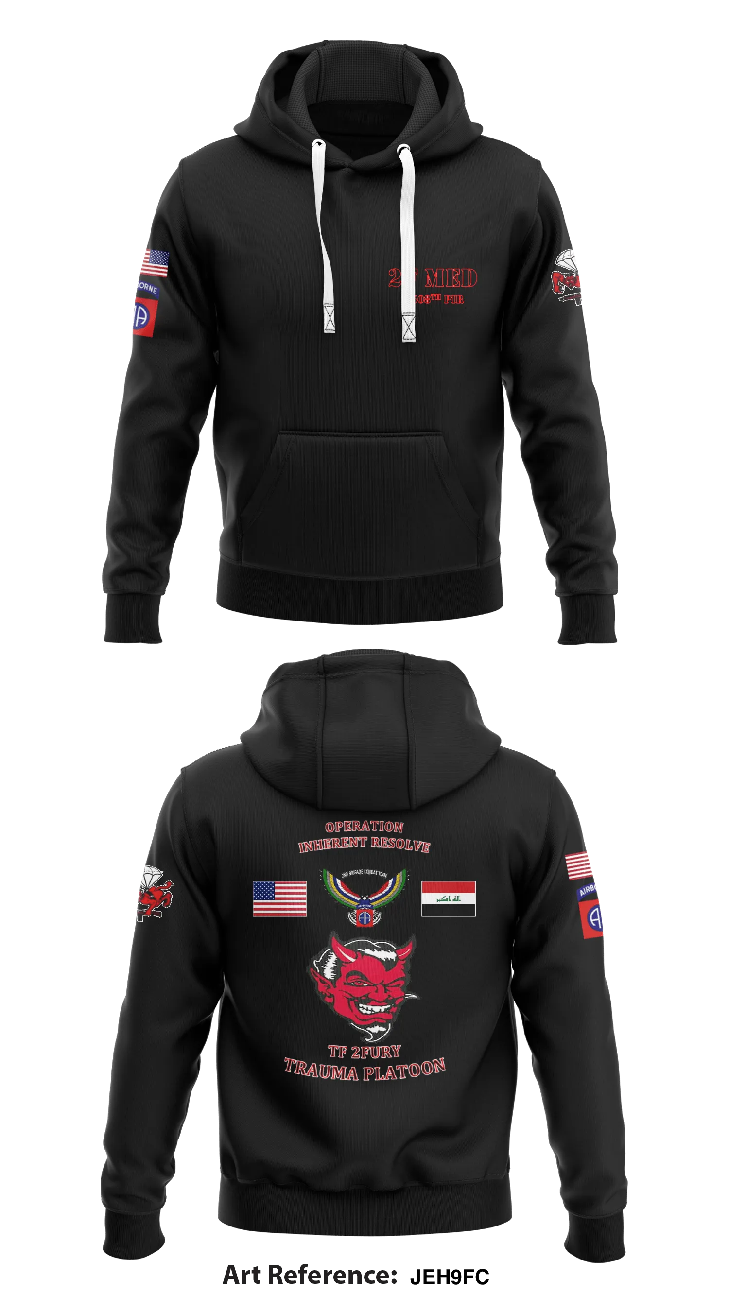 TRAUMA PLATOON, 2-58th PIR Store 1  Core Men's Hooded Performance Sweatshirt - Jeh9Fc