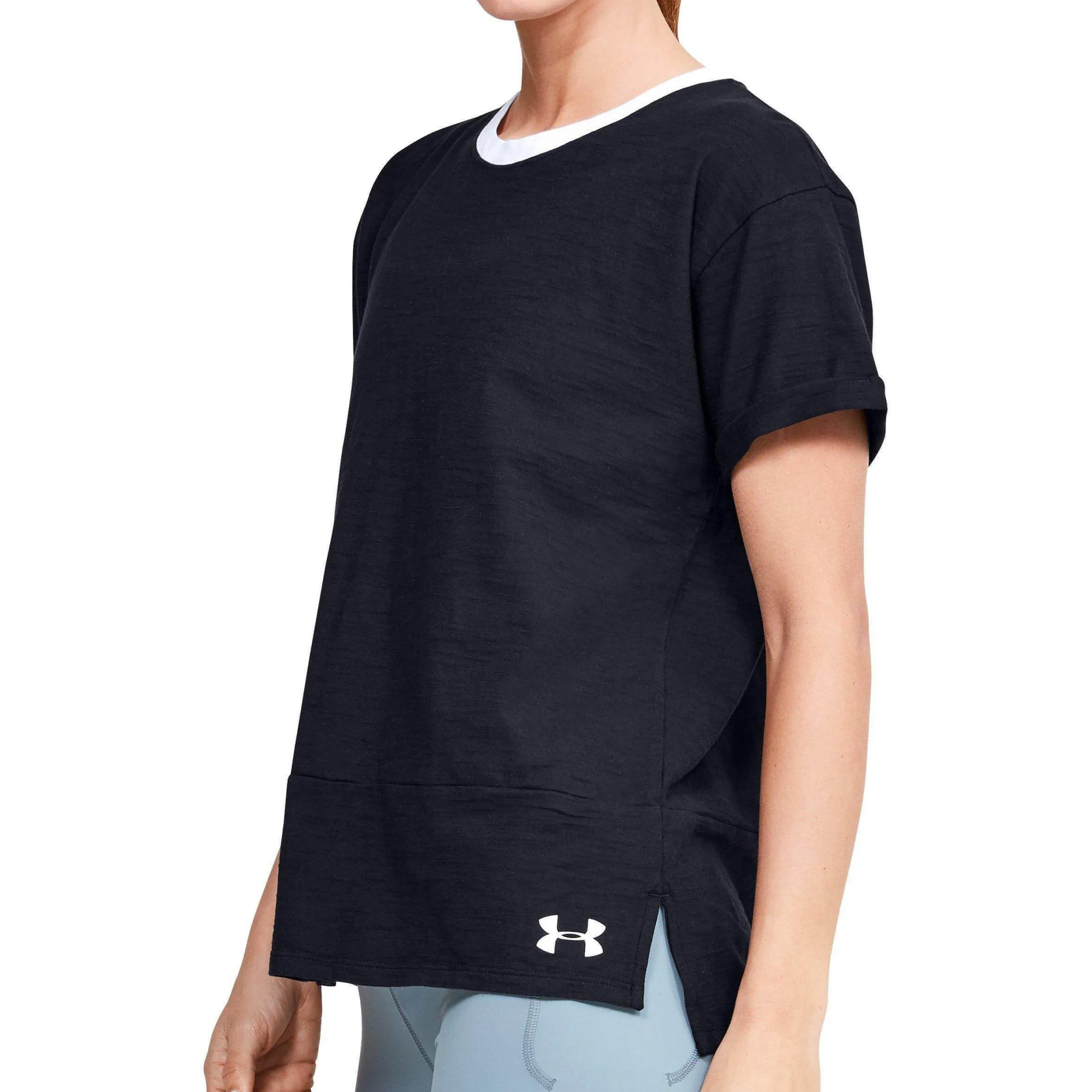 Under Armour Charged Cotton Short Sleeve Womens Training Top - Black