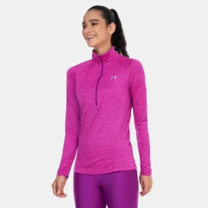 Under Armour Tech Half Zip Long Sleeve Womens Training Top - Pink