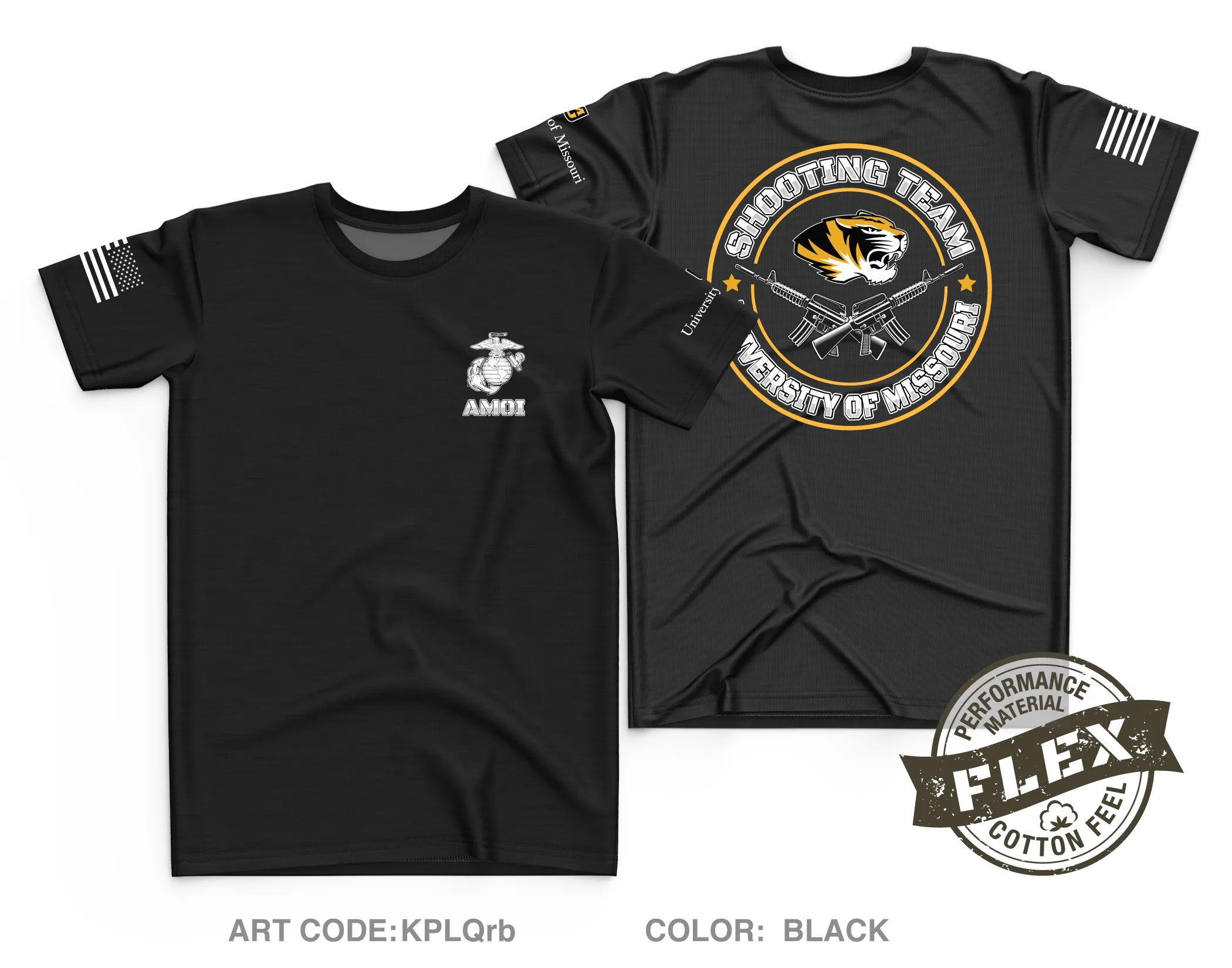 University of Missouri NROTC Core Men's SS Flex Performance Tee - KPLQrb