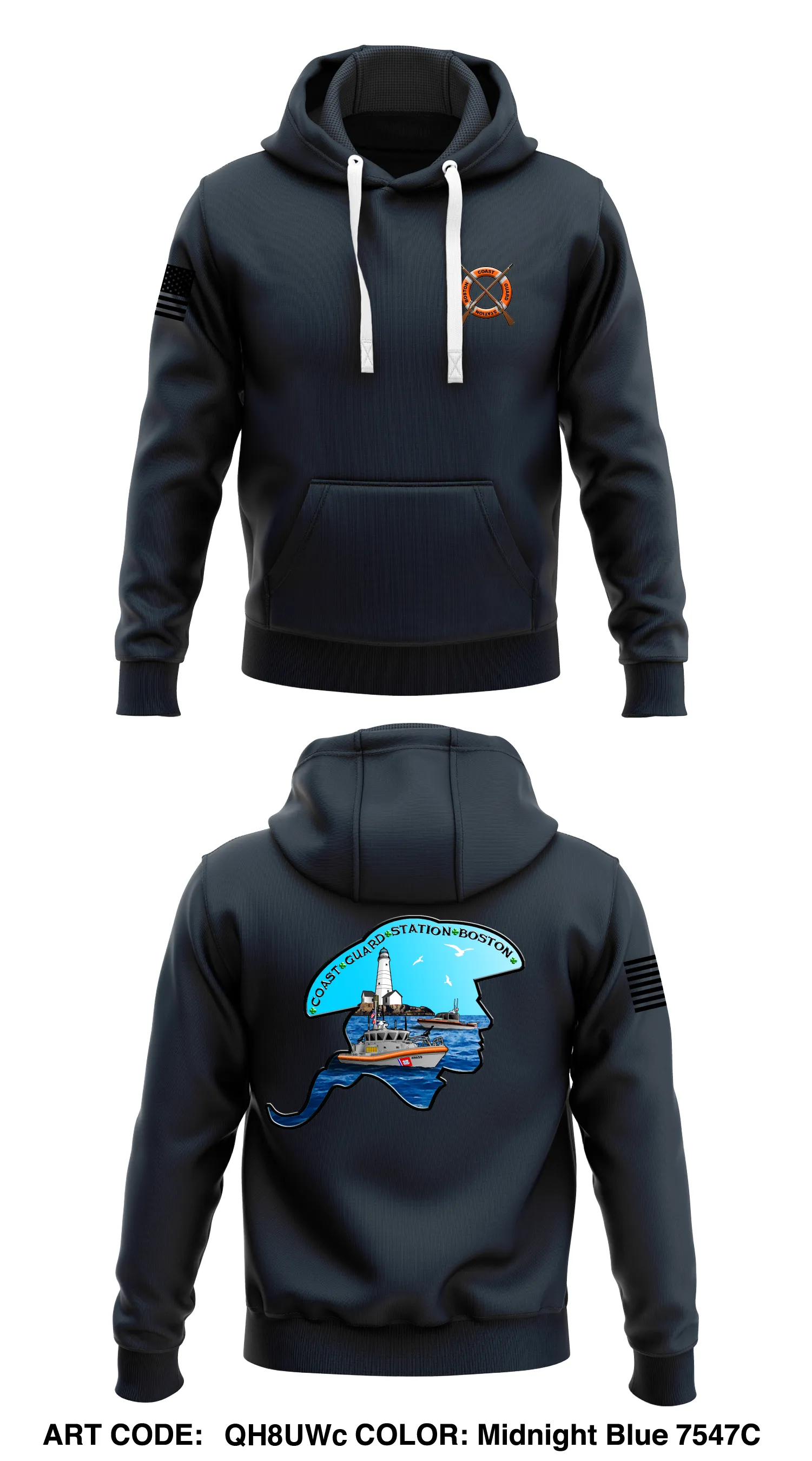 USCG Station Boston Store 1  Core Men's Hooded Performance Sweatshirt - QH8UWc